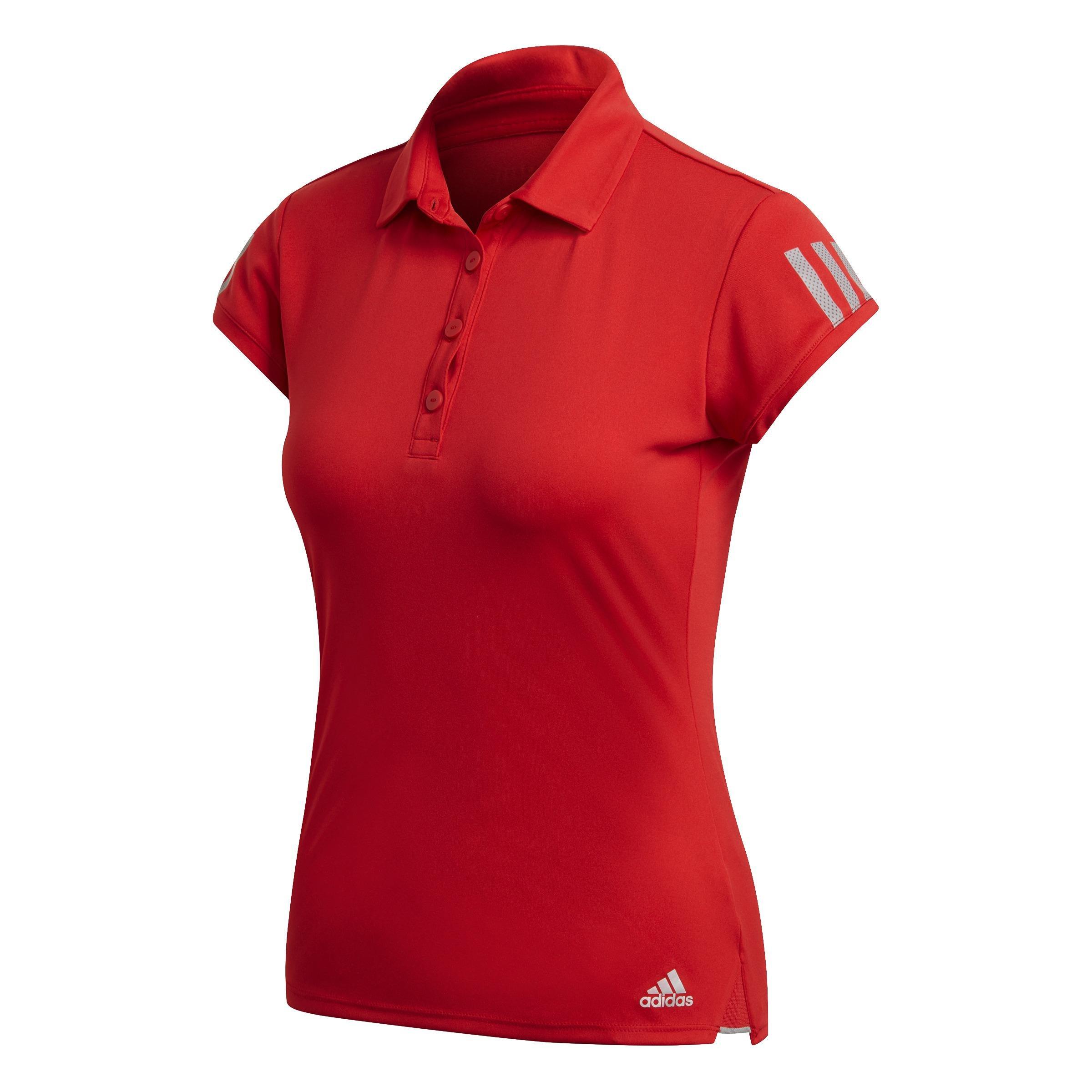 Club 3-Stripes Polo Shirt, Red, A901_ONE, large image number 0