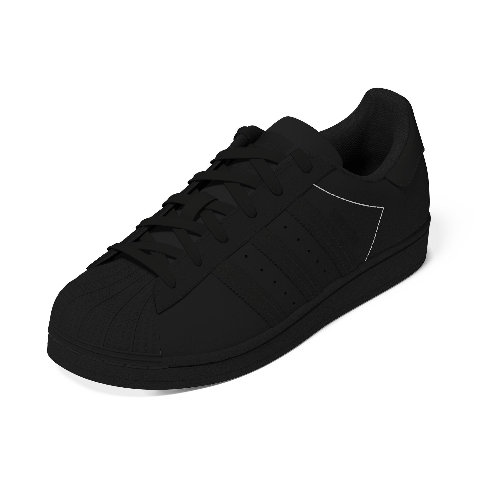 Unisex Kids Superstar Shoes, Black, A901_ONE, large image number 13