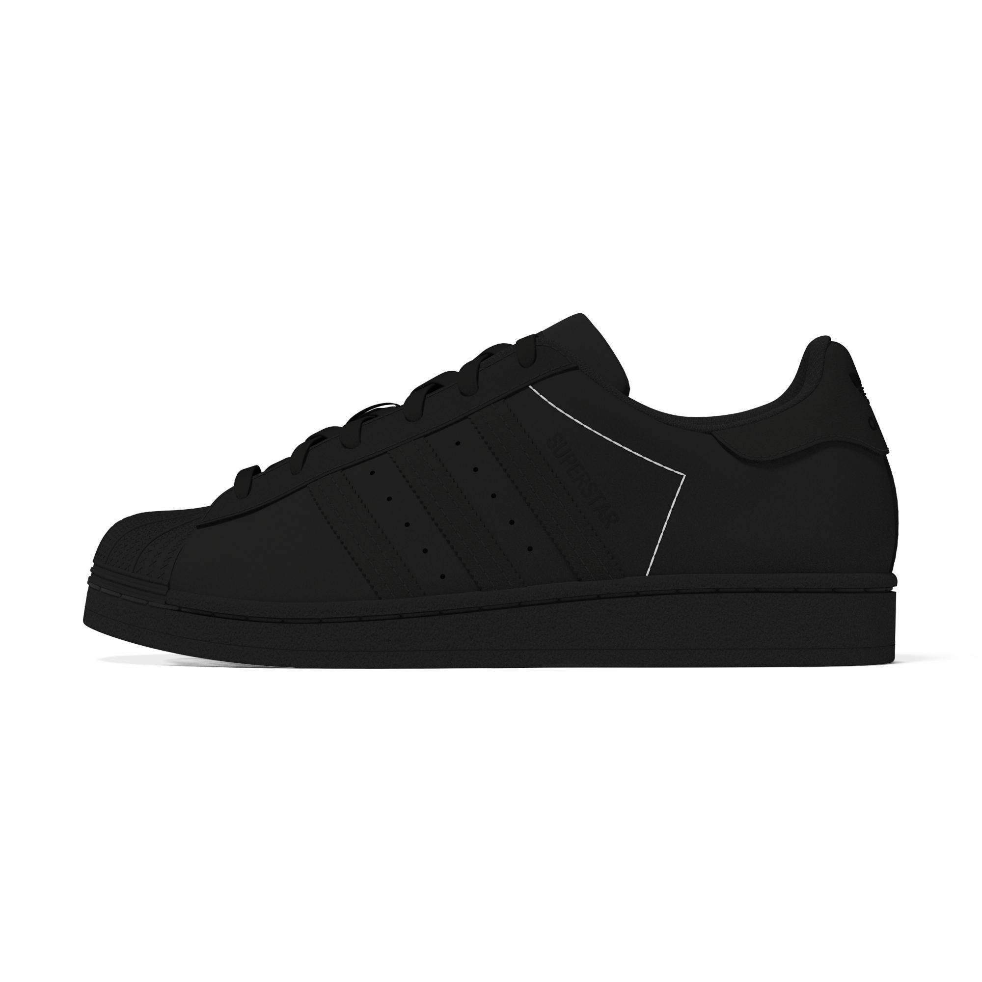 Unisex Kids Superstar Shoes, Black, A901_ONE, large image number 16