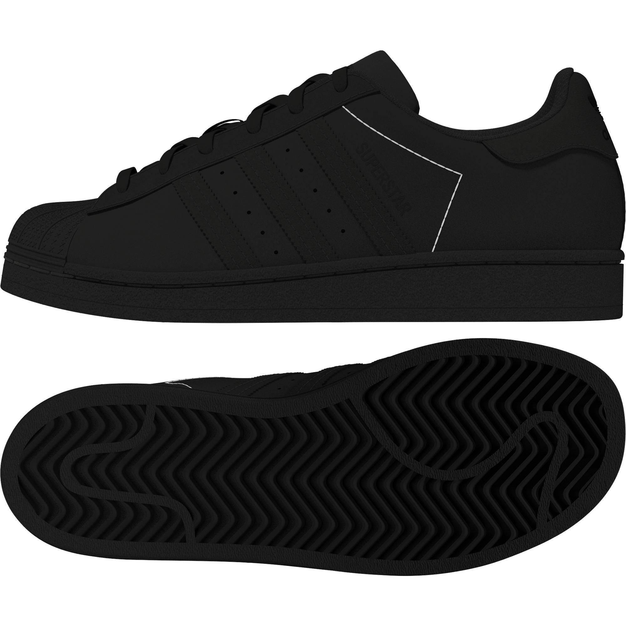 Kids Unisex Superstar Shoes, Black, A901_ONE, large image number 17