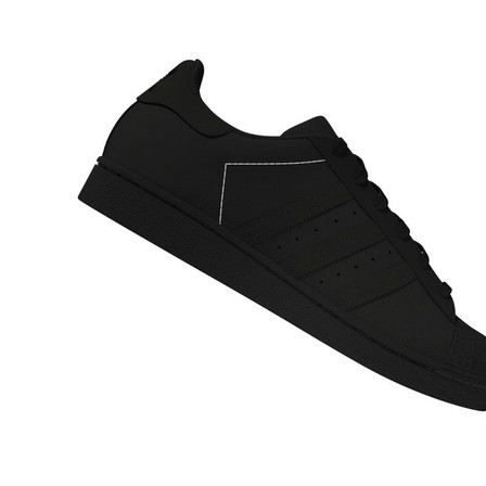 Kids Unisex Superstar Shoes, Black, A901_ONE, large image number 22