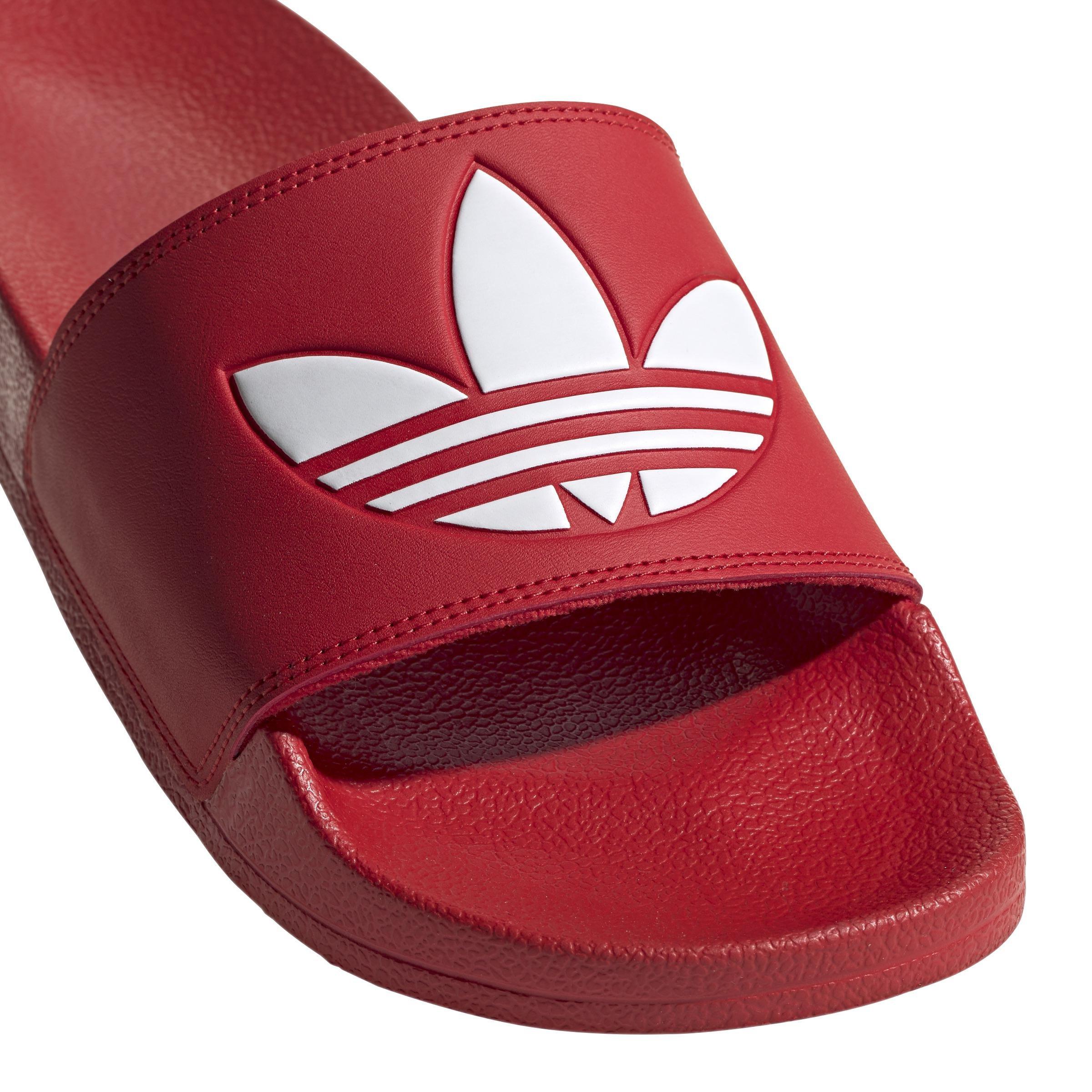 Adilette Lite Slides, Red, A901_ONE, large image number 6