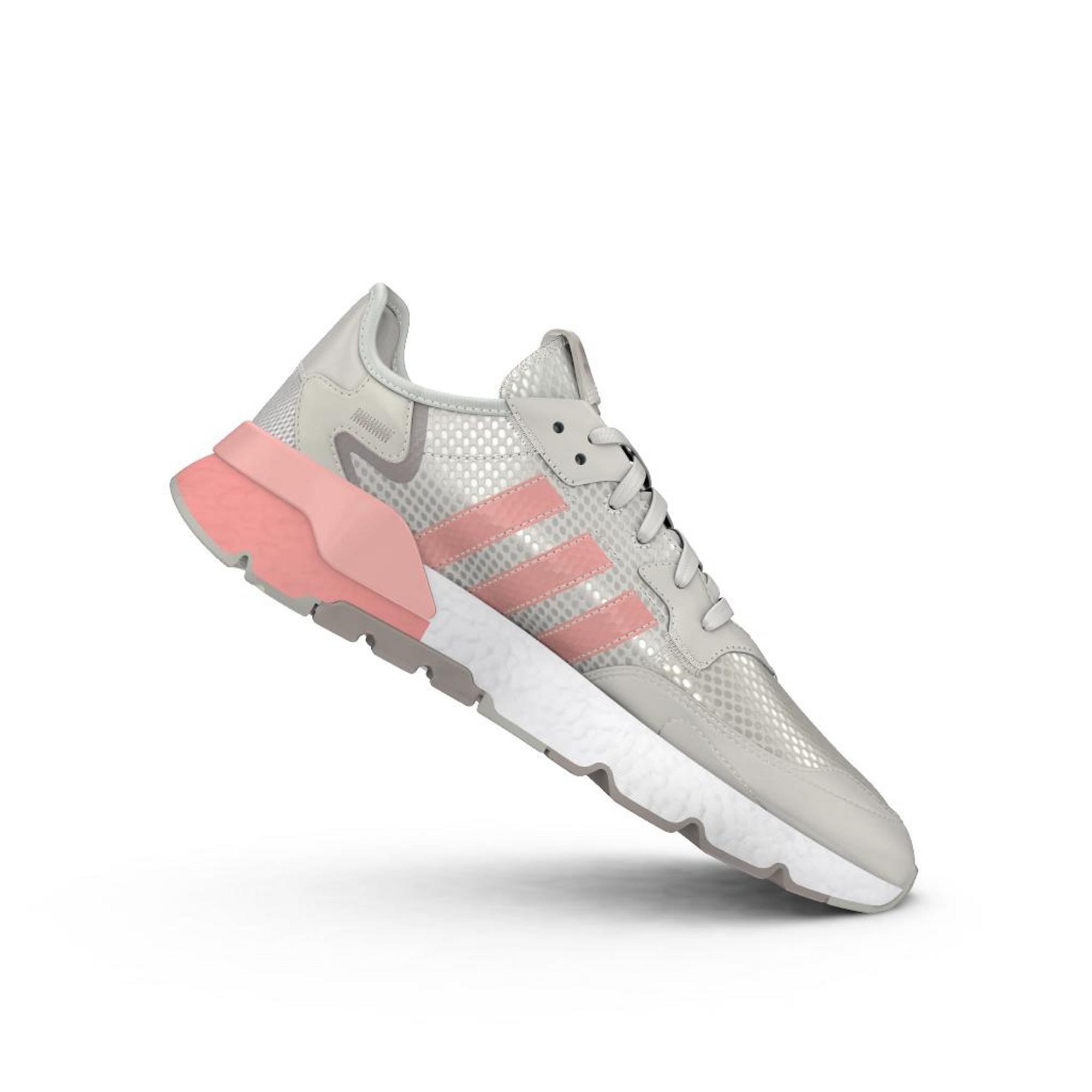 Adidas nite best sale jogger grey pink