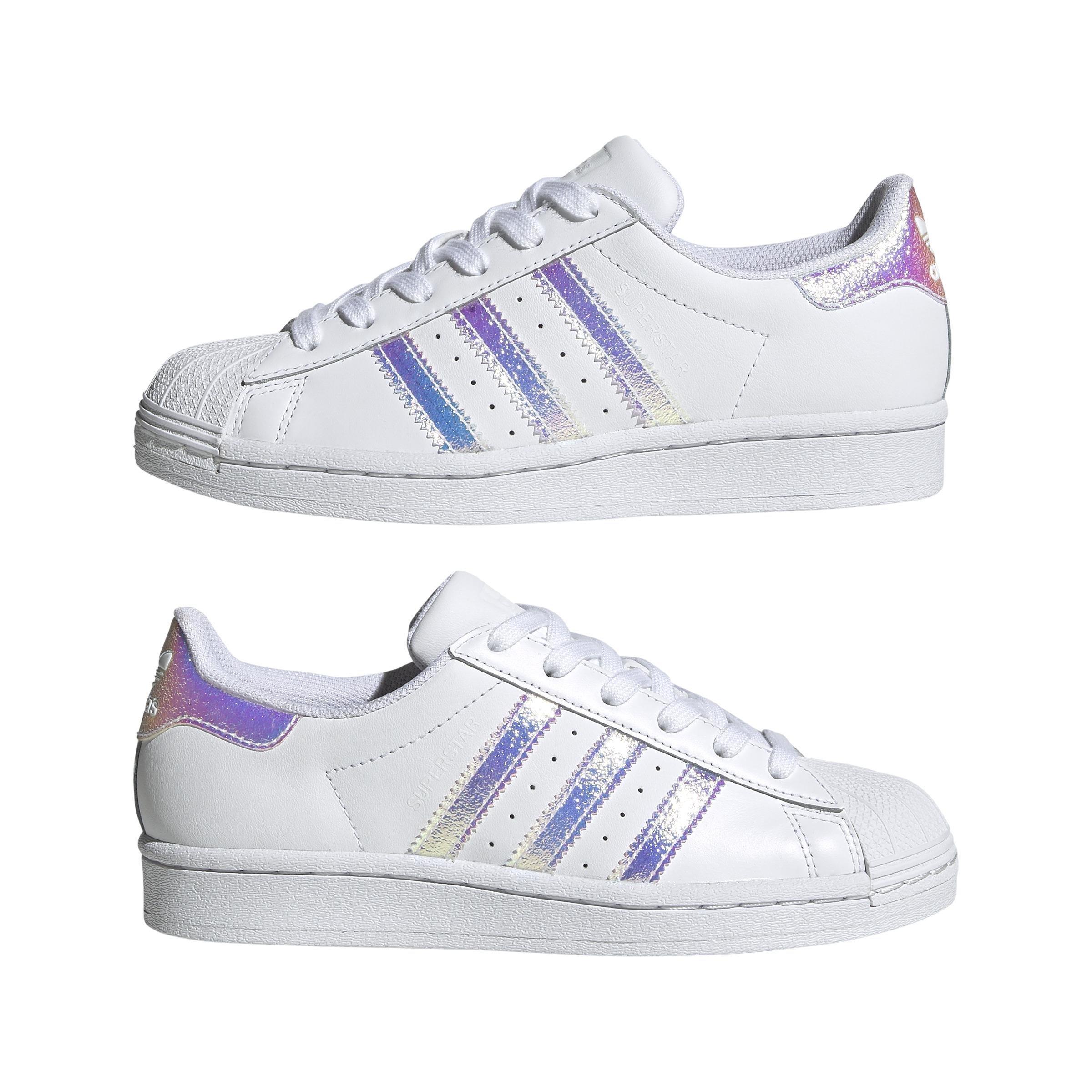 Unisex Kids Superstar Shoes, White, A901_ONE, large image number 12