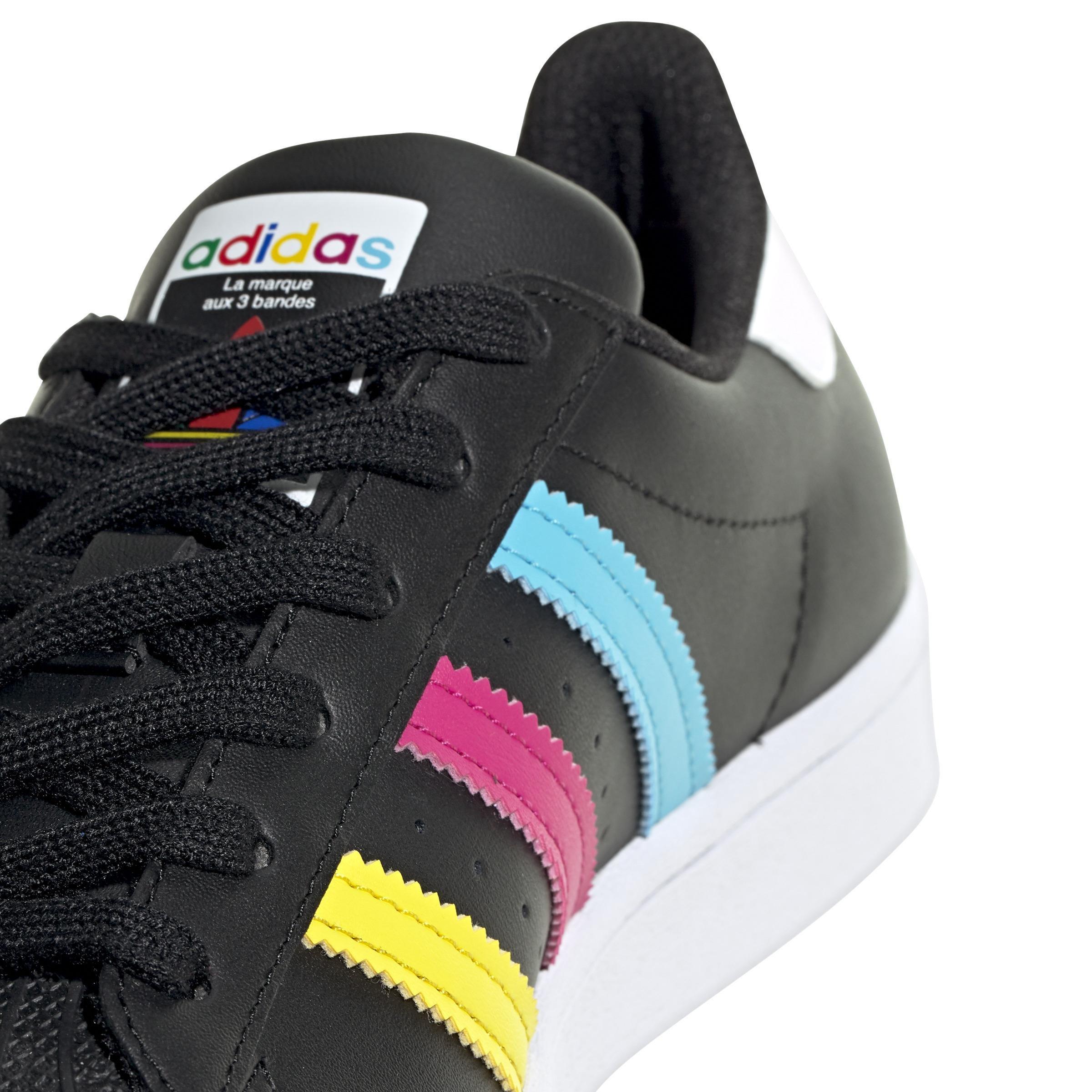 Unisex Kids Superstar Shoes, Black, A901_ONE, large image number 4