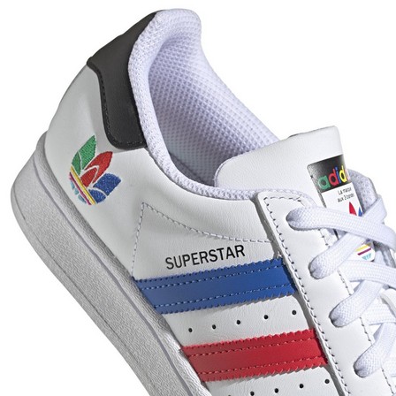 Kids Superstar Shoes Ftwr, White, A901_ONE, large image number 4