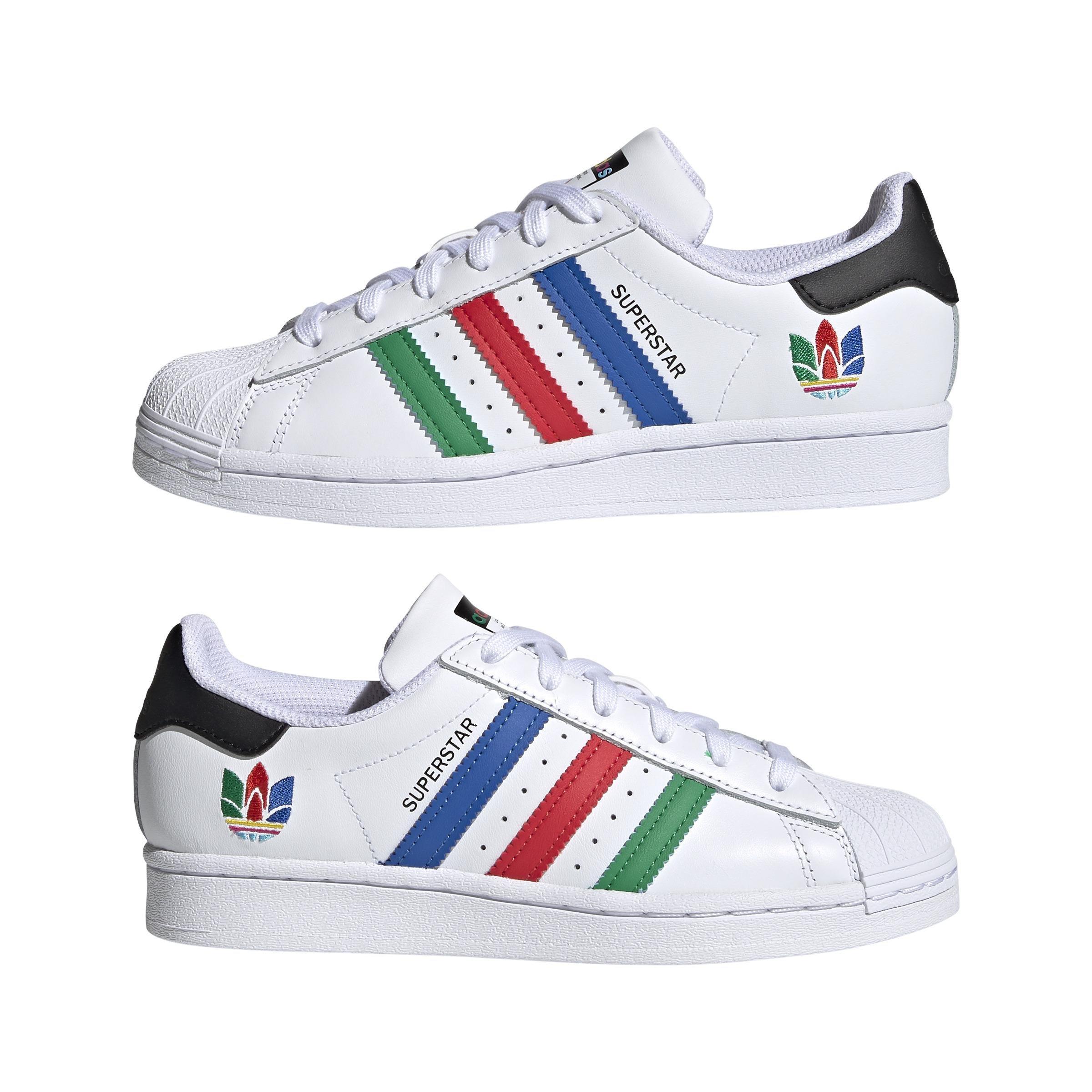 Unisex Kids Superstar Shoes , White, A901_ONE, large image number 8
