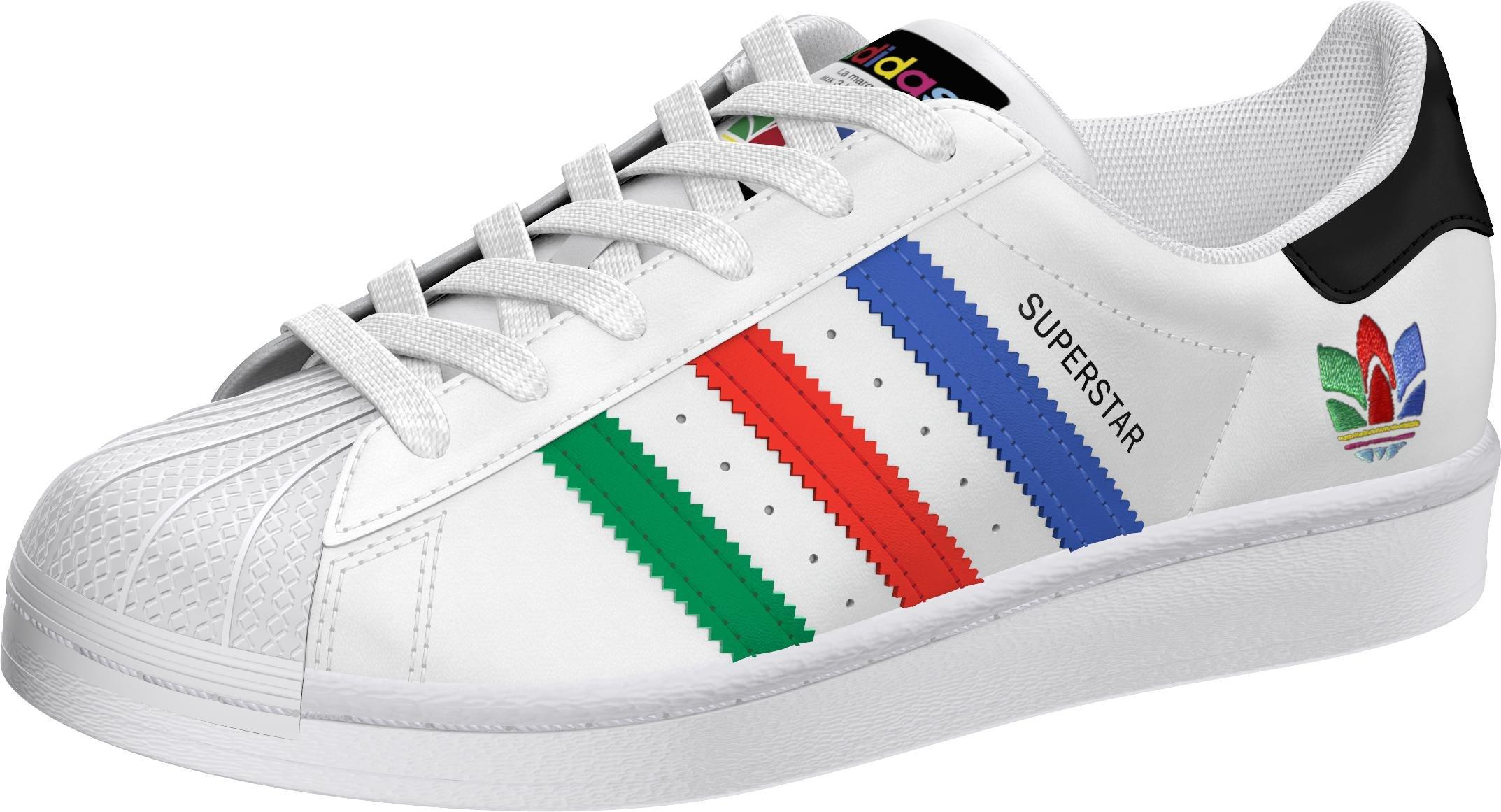 Unisex Kids Superstar Shoes , White, A901_ONE, large image number 9