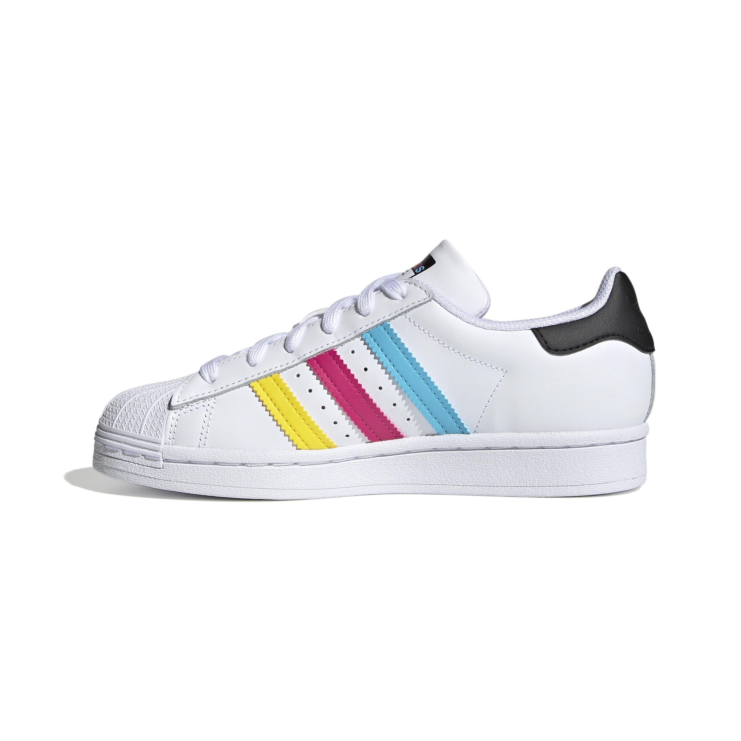 Unisex Kids Superstar Shoes , White, A901_ONE, large image number 10