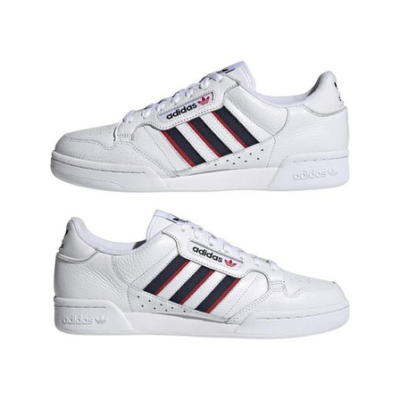 Mens Continental 80 Stripes Shoes, White, A901_ONE, large image number 14