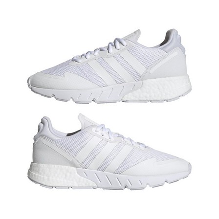 Men Zx 1K Boost Shoes Ftwr, White, A901_ONE, large image number 6