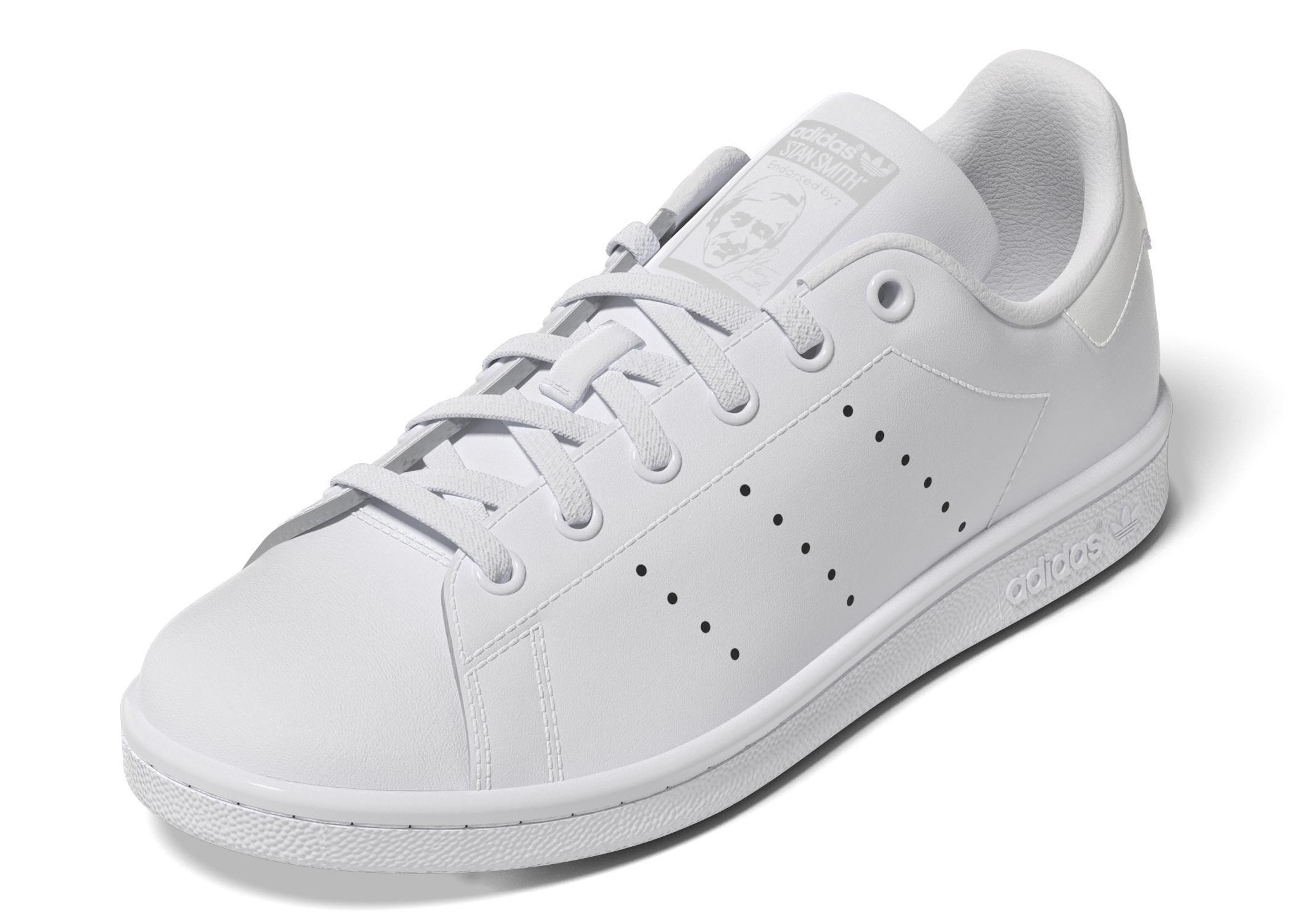 Unisex Kids Stan Smith Shoes, White, A901_ONE, large image number 8