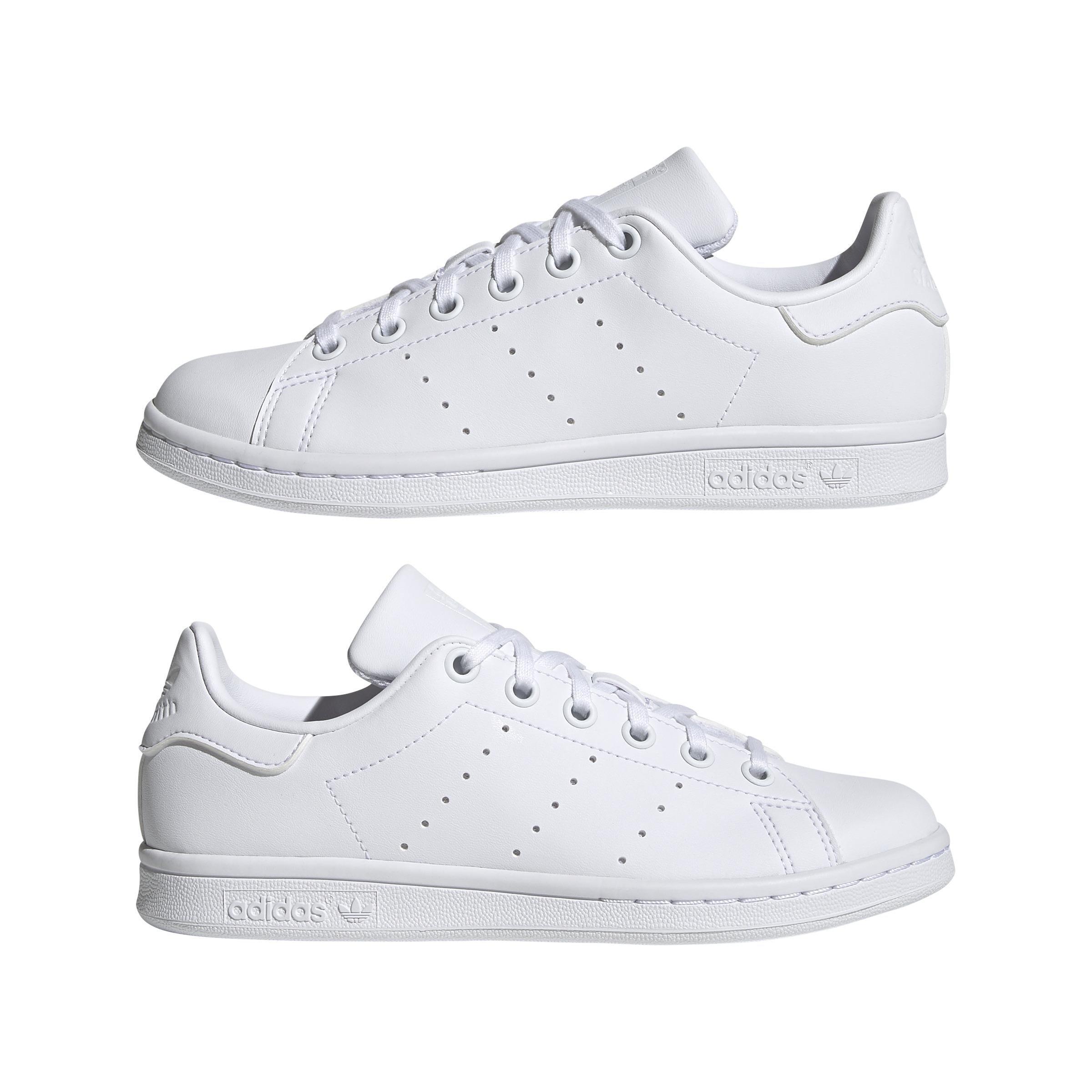 Unisex Kids Stan Smith Shoes, White, A901_ONE, large image number 9