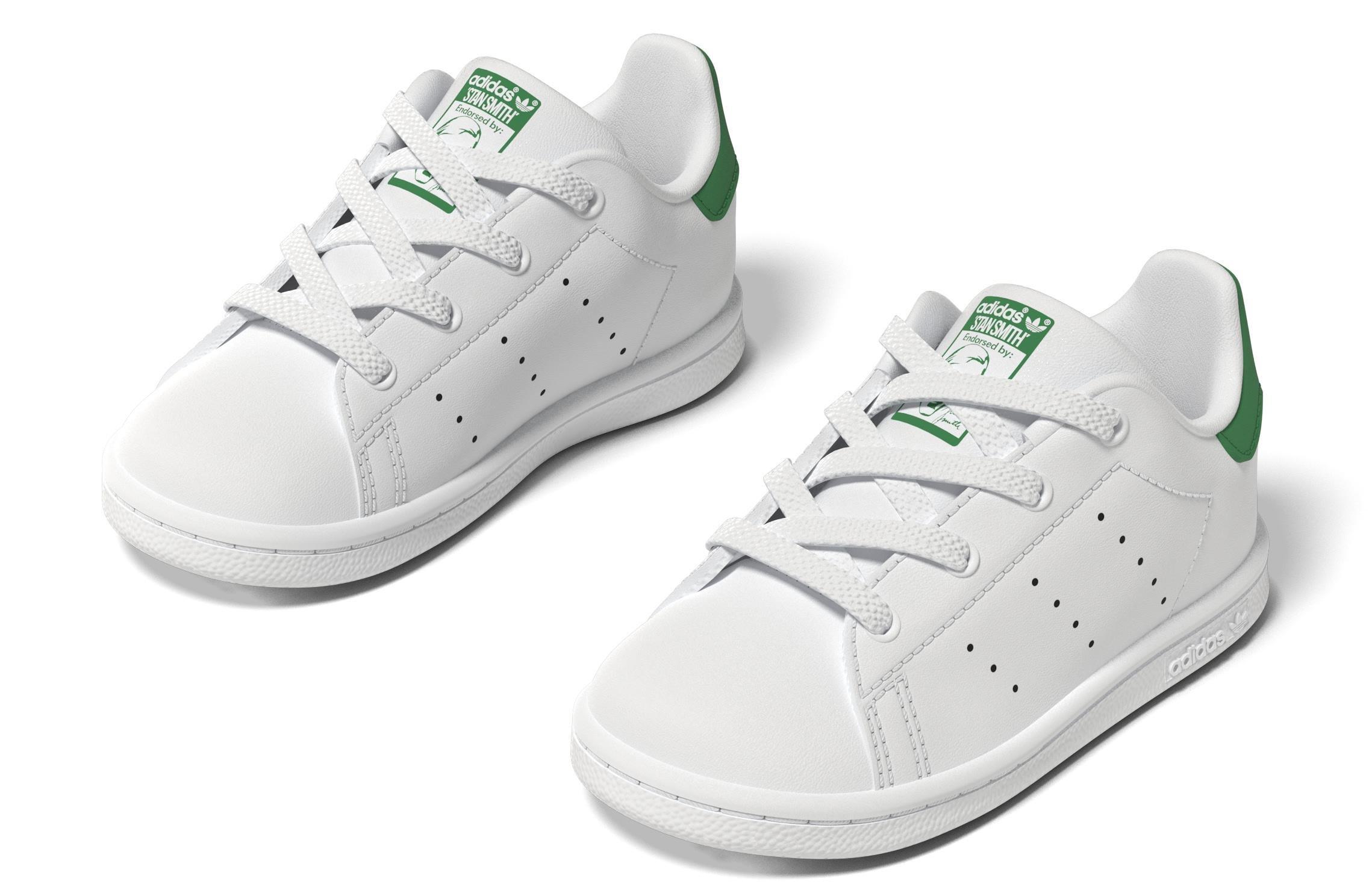 Unisex Kids Stan Smith Shoes, White, A901_ONE, large image number 7