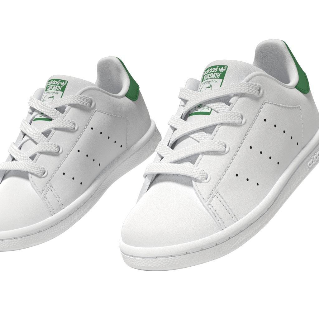 Unisex Kids Stan Smith Shoes, White, A901_ONE, large image number 10