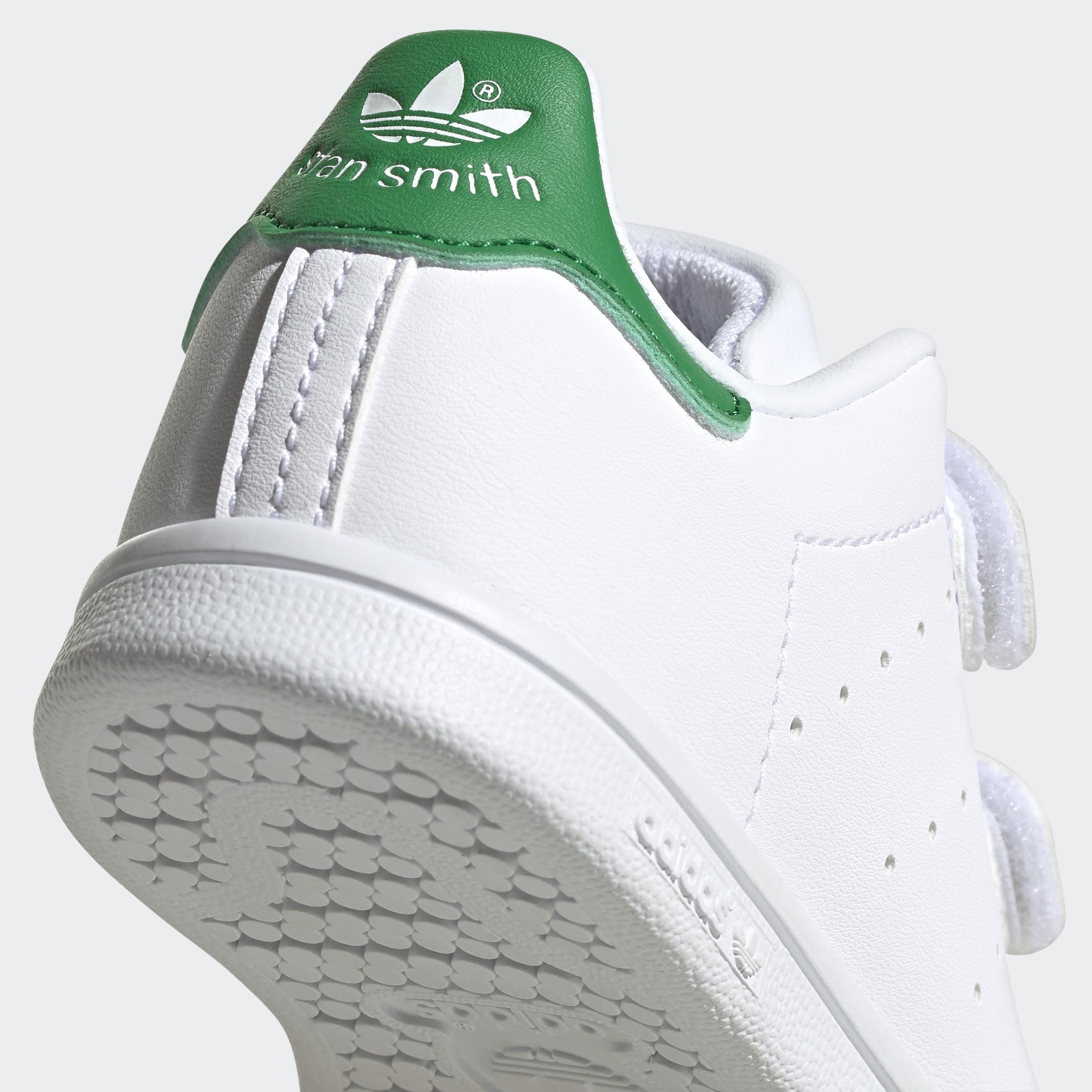 Kids Unisex Stan Smith Shoes, White, A901_ONE, large image number 10