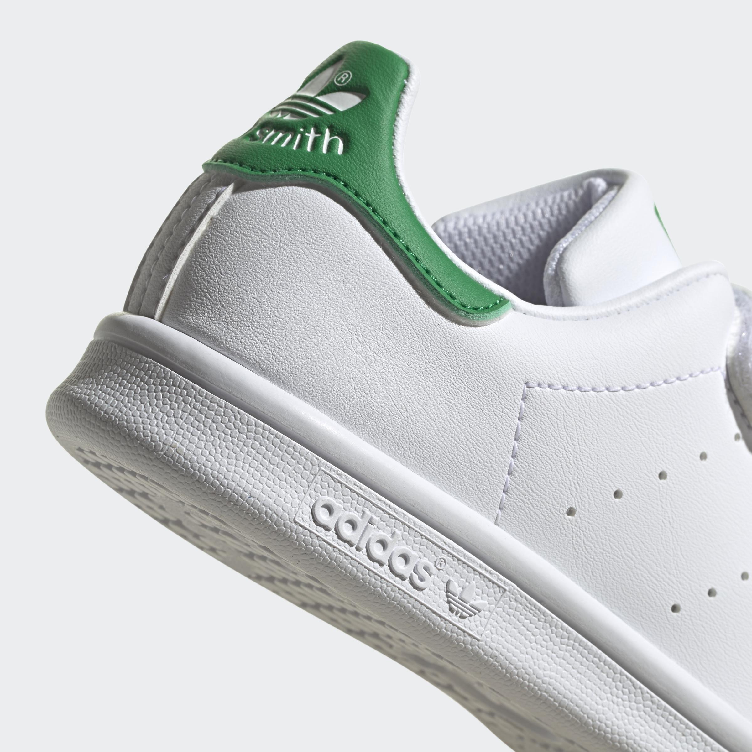 Kids Unisex Stan Smith Shoes, White, A901_ONE, large image number 10