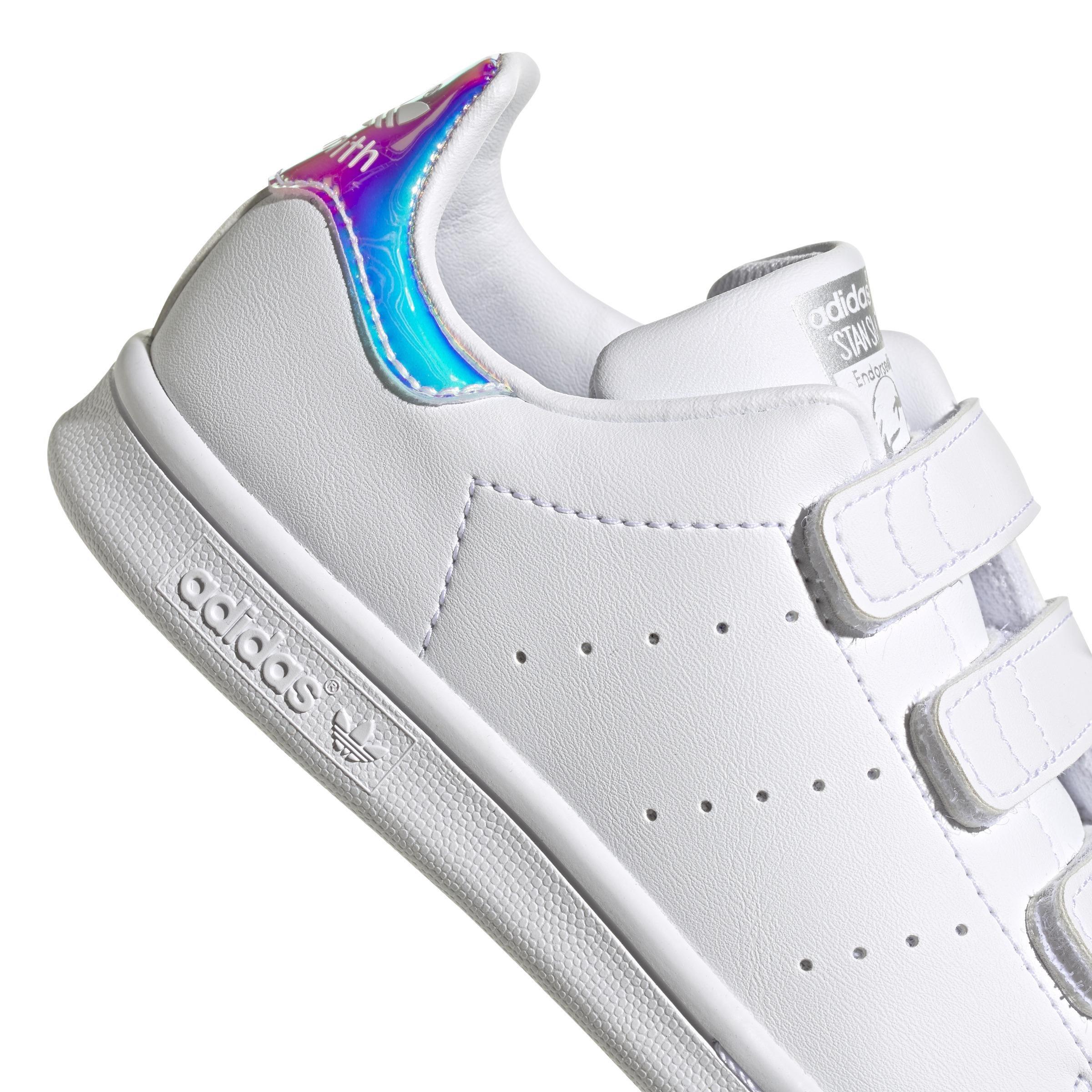 Unisex Kids Stan Smith Shoes, White, A901_ONE, large image number 4