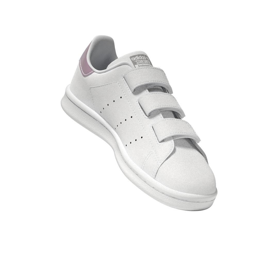 Unisex Kids Stan Smith Shoes, White, A901_ONE, large image number 7