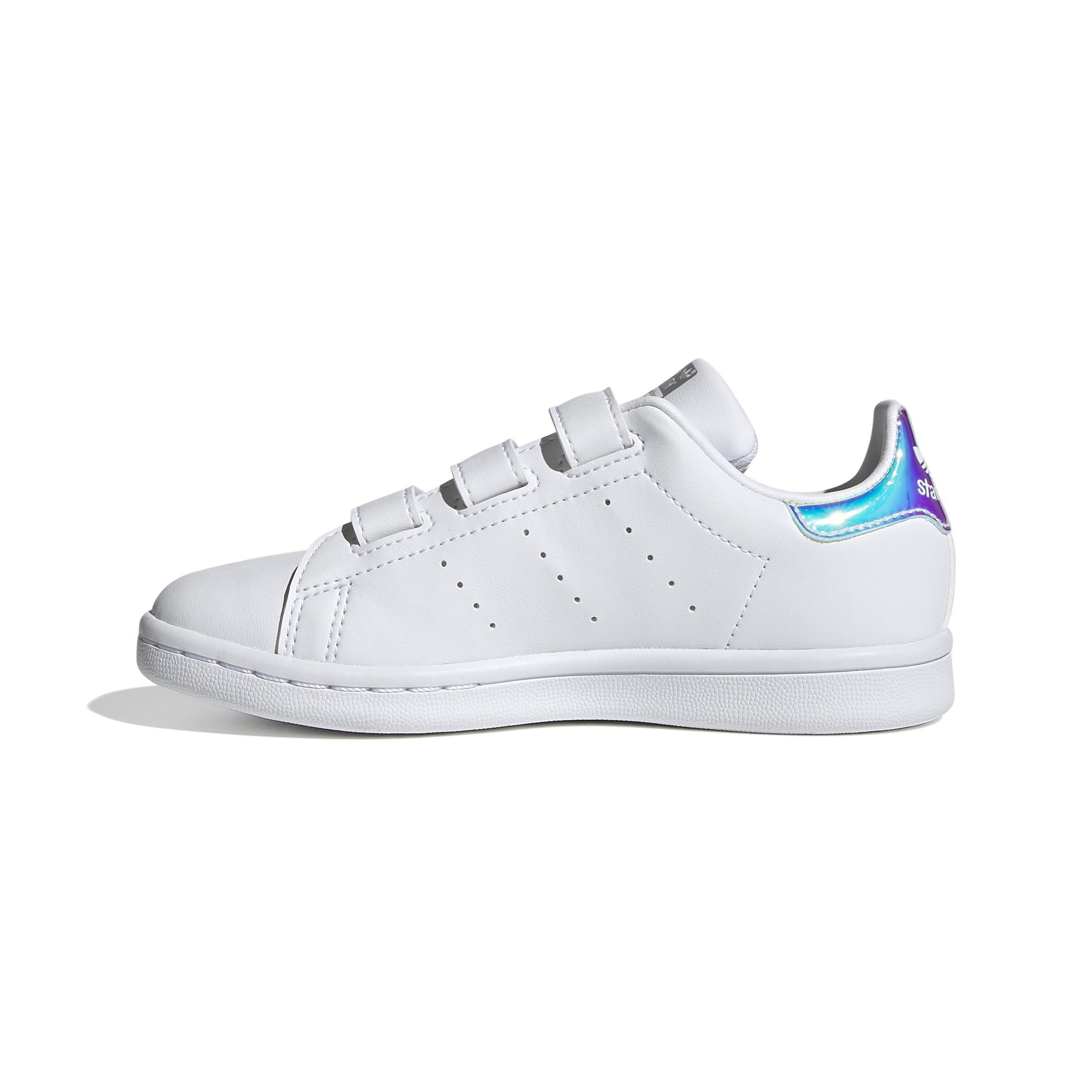 Unisex Kids Stan Smith Shoes, White, A901_ONE, large image number 8