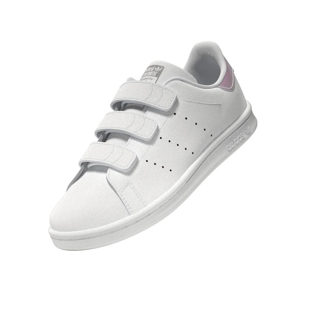 Unisex Kids Stan Smith Shoes, White, A901_ONE, large image number 9