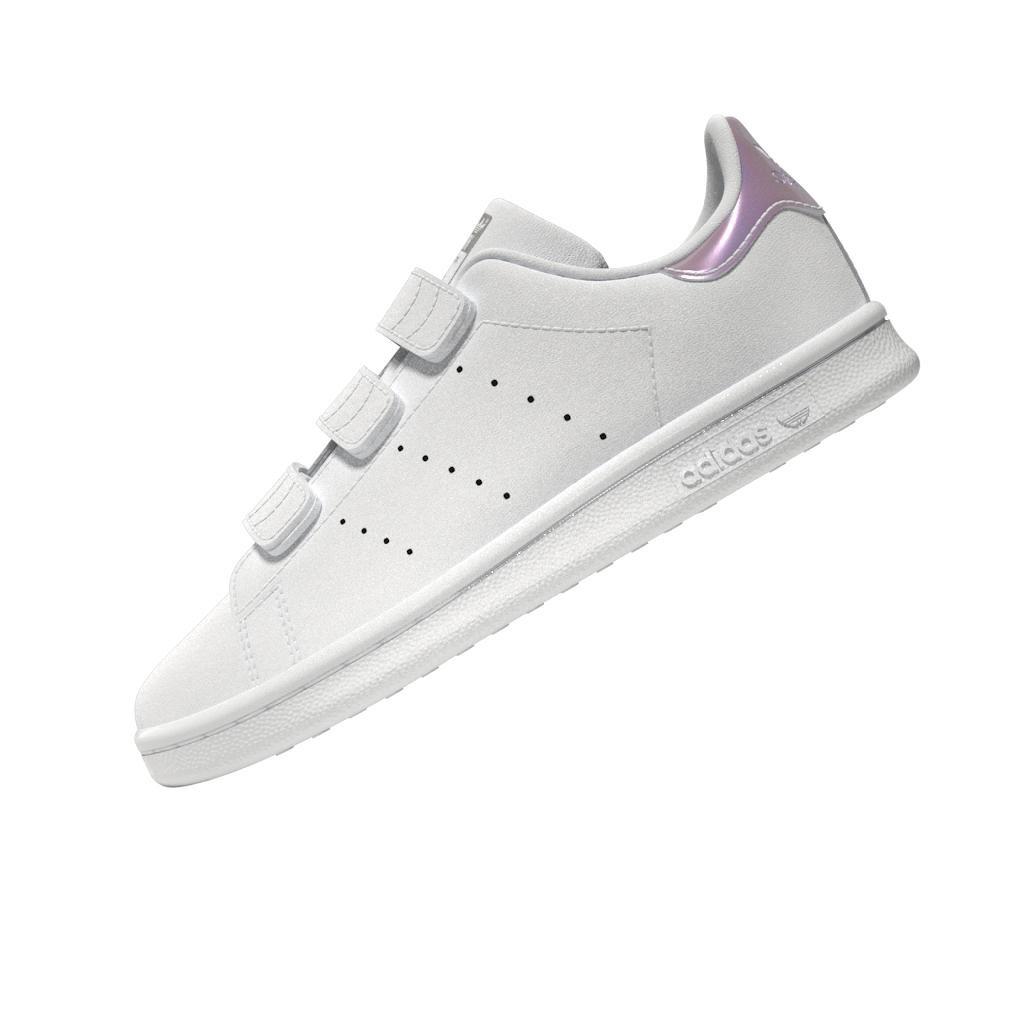 Unisex Kids Stan Smith Shoes, White, A901_ONE, large image number 10