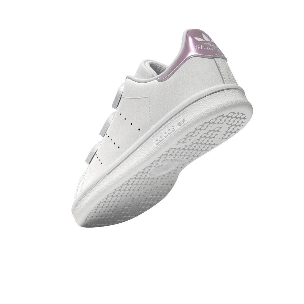 Unisex Kids Stan Smith Shoes, White, A901_ONE, large image number 11