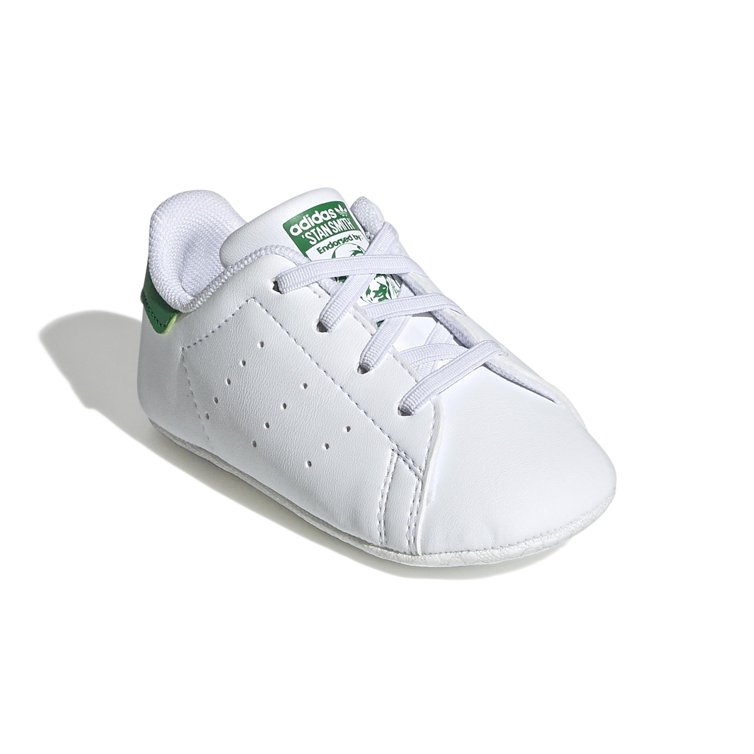 Unisex Kids Stan Smith Crib Shoes, White, A901_ONE, large image number 2