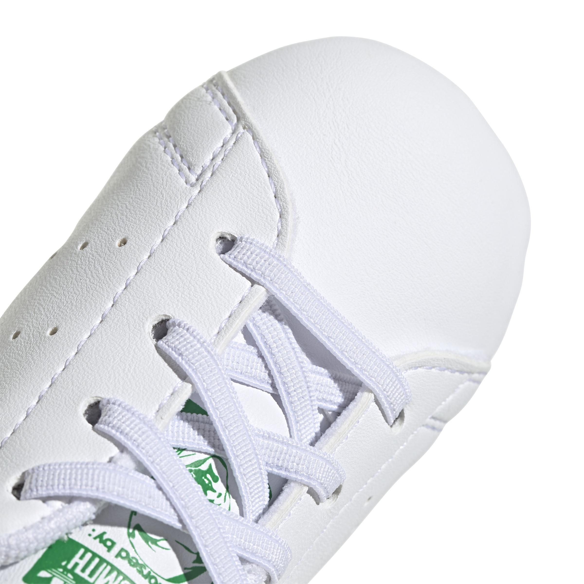 Unisex Kids Stan Smith Crib Shoes, White, A901_ONE, large image number 5