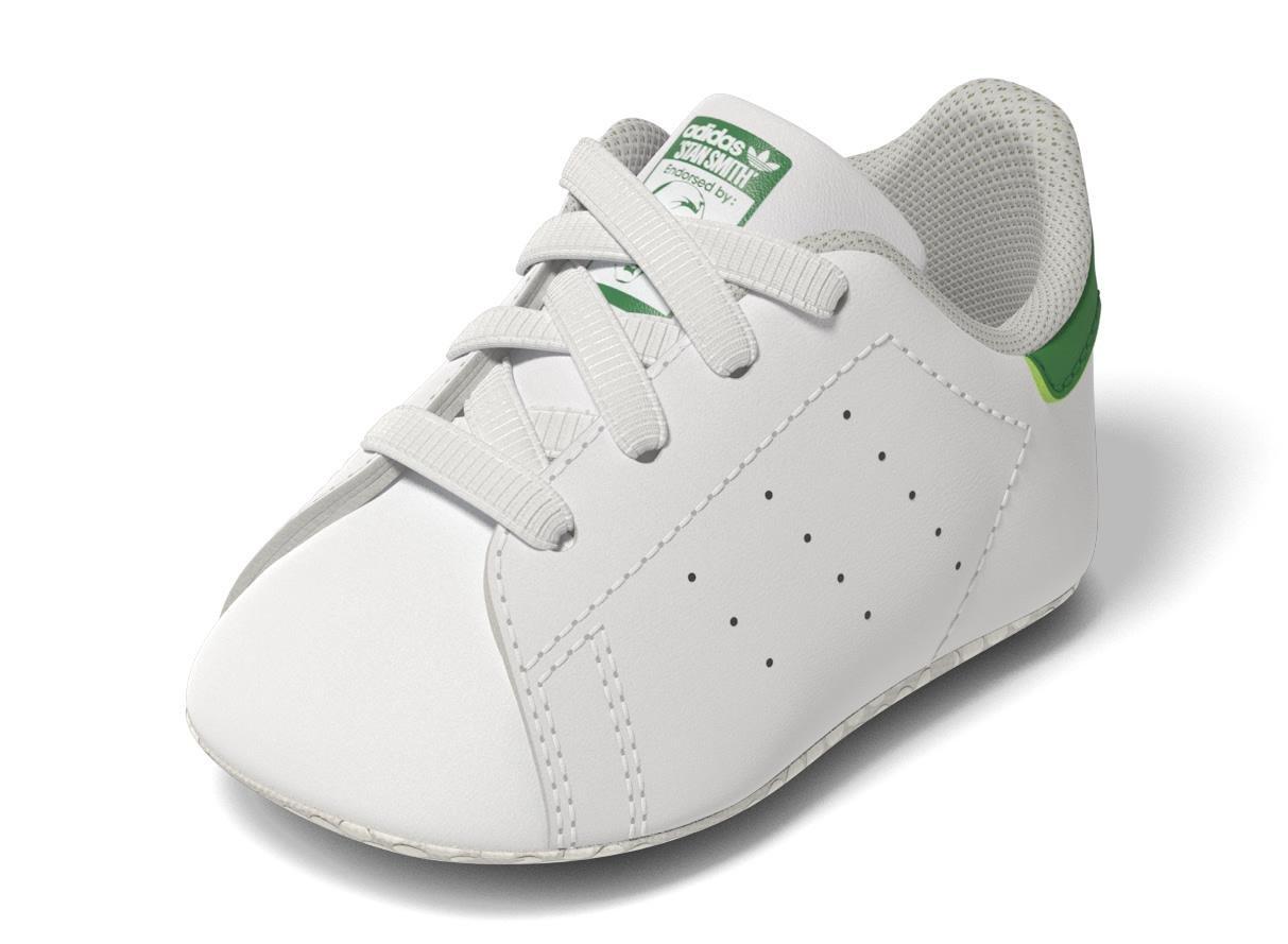 Unisex Kids Stan Smith Crib Shoes, White, A901_ONE, large image number 6