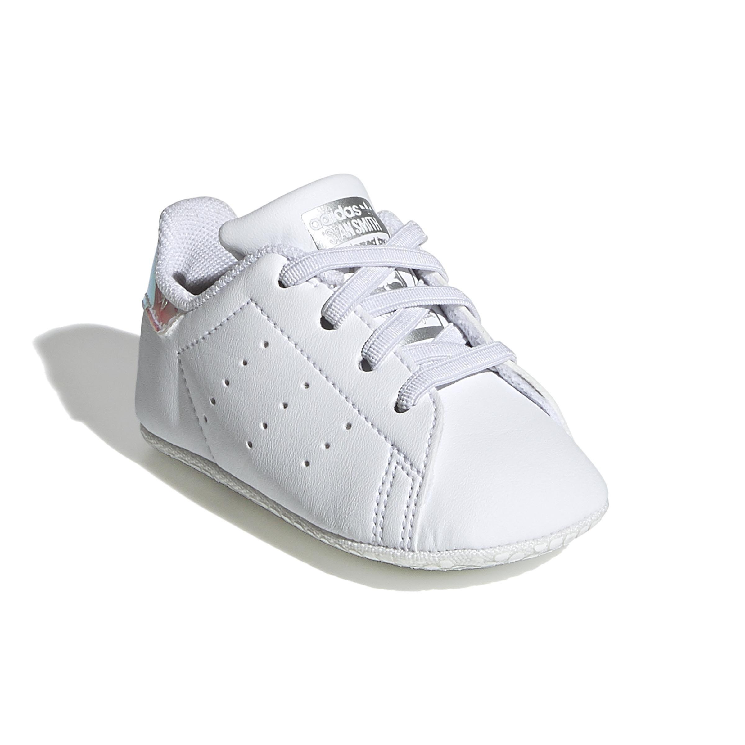 Unisex Kids Stan Smith Crib Shoes, White, A901_ONE, large image number 2
