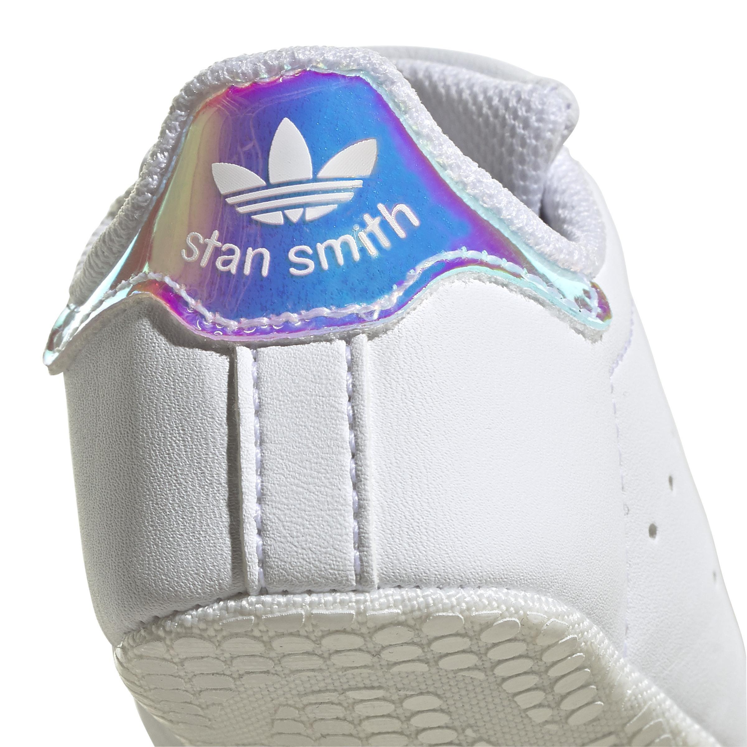 Unisex Kids Stan Smith Crib Shoes, White, , large image number 4