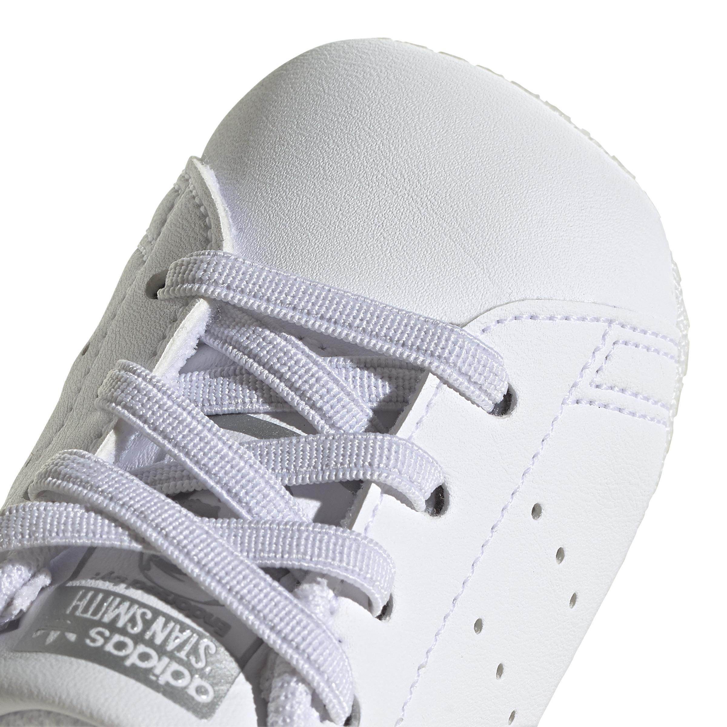 Unisex Kids Stan Smith Crib Shoes, White, , large image number 5