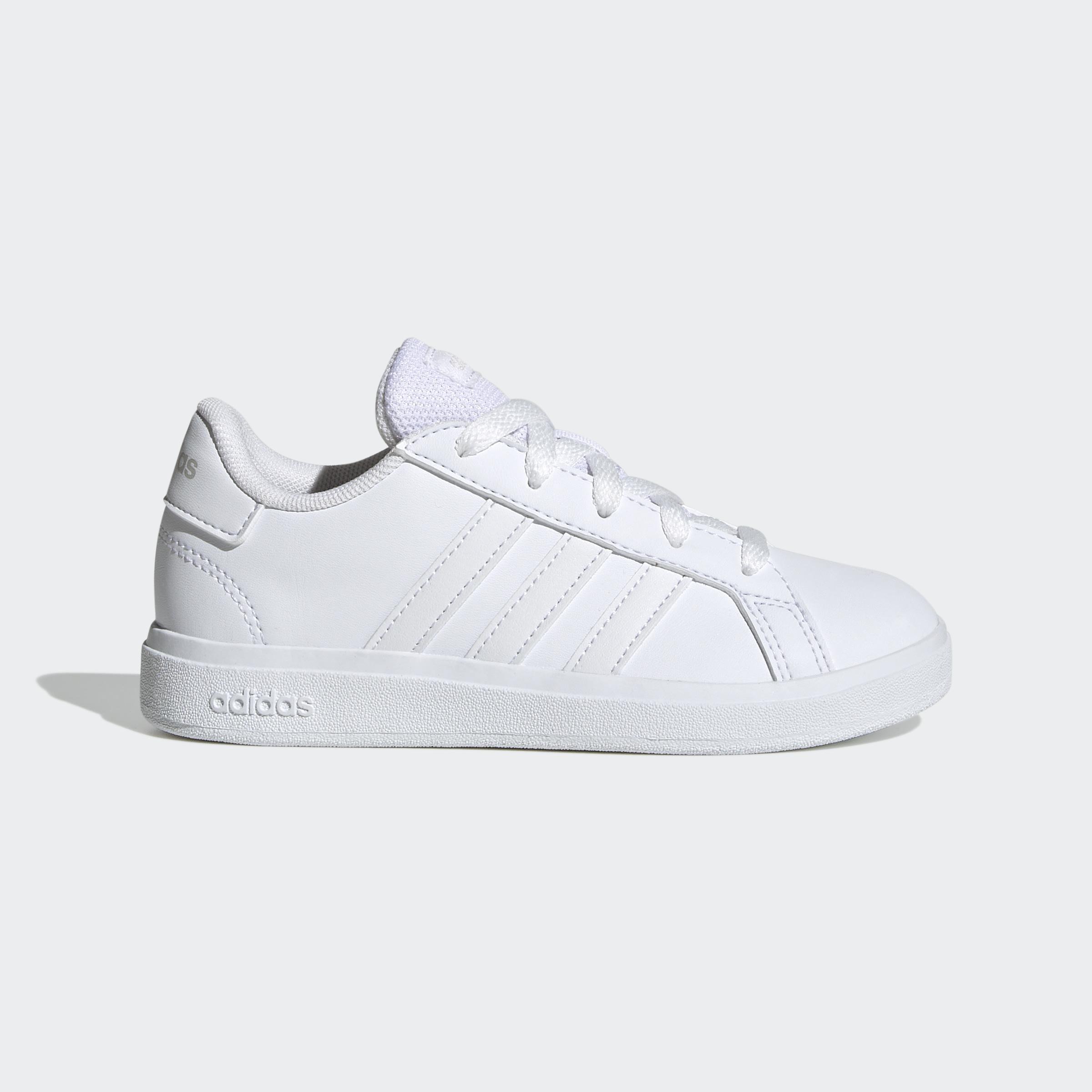 Kids Unisex Grand Court Lifestyle Tennis Lace-Up Shoes, White, A901_ONE, large image number 0