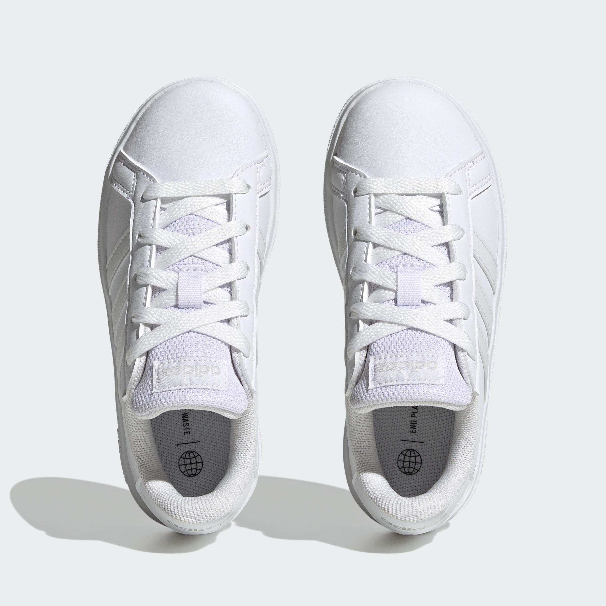 Kids Unisex Grand Court Lifestyle Tennis Lace-Up Shoes, White, A901_ONE, large image number 1