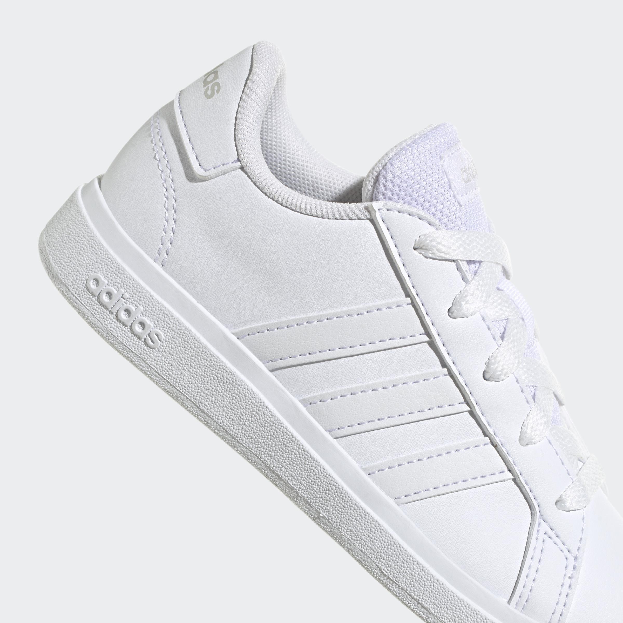 Kids Unisex Grand Court Lifestyle Tennis Lace-Up Shoes, White, A901_ONE, large image number 5