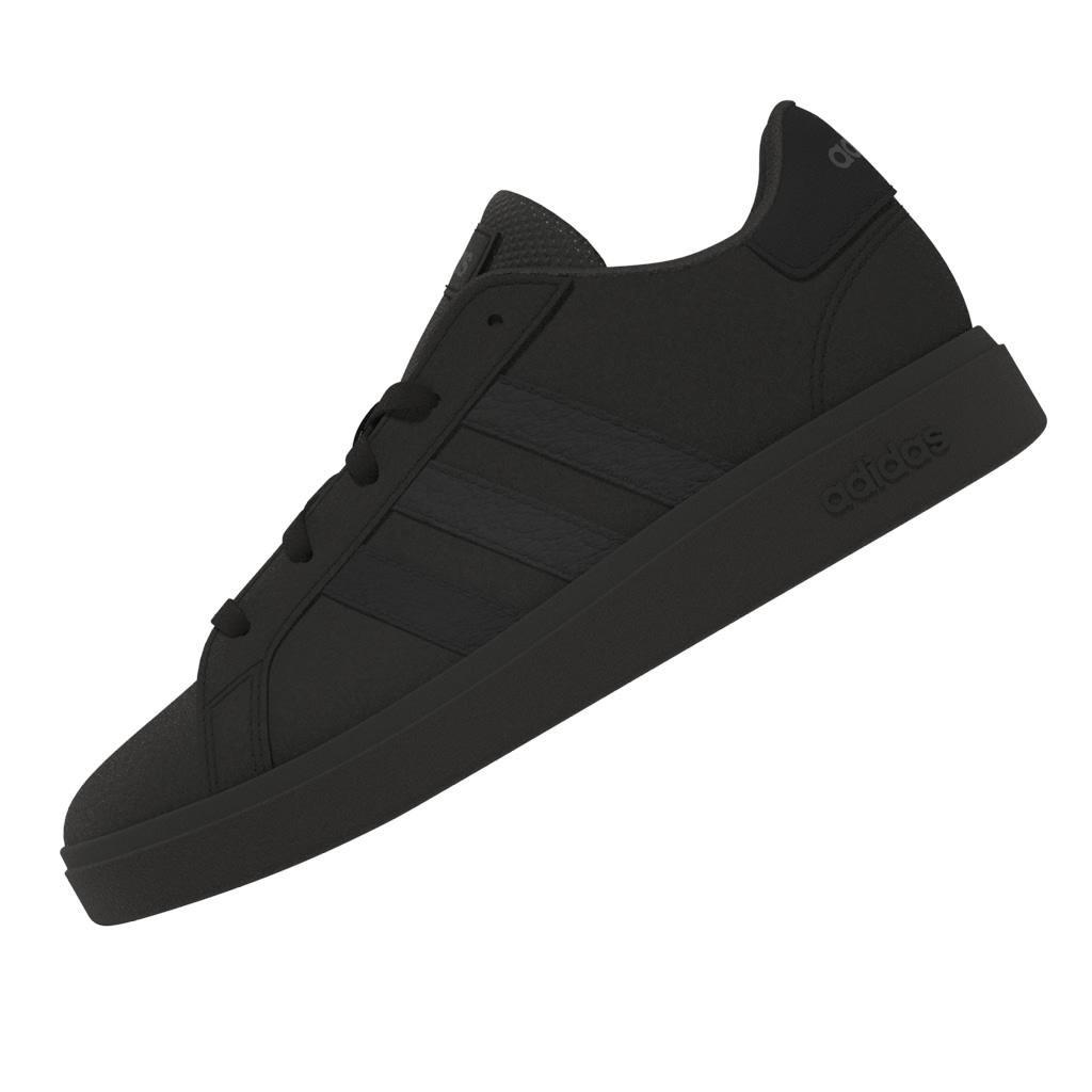 Unisex Kids Grand Court Lifestyle Tennis Lace-Up Shoes, Black, A901_ONE, large image number 7