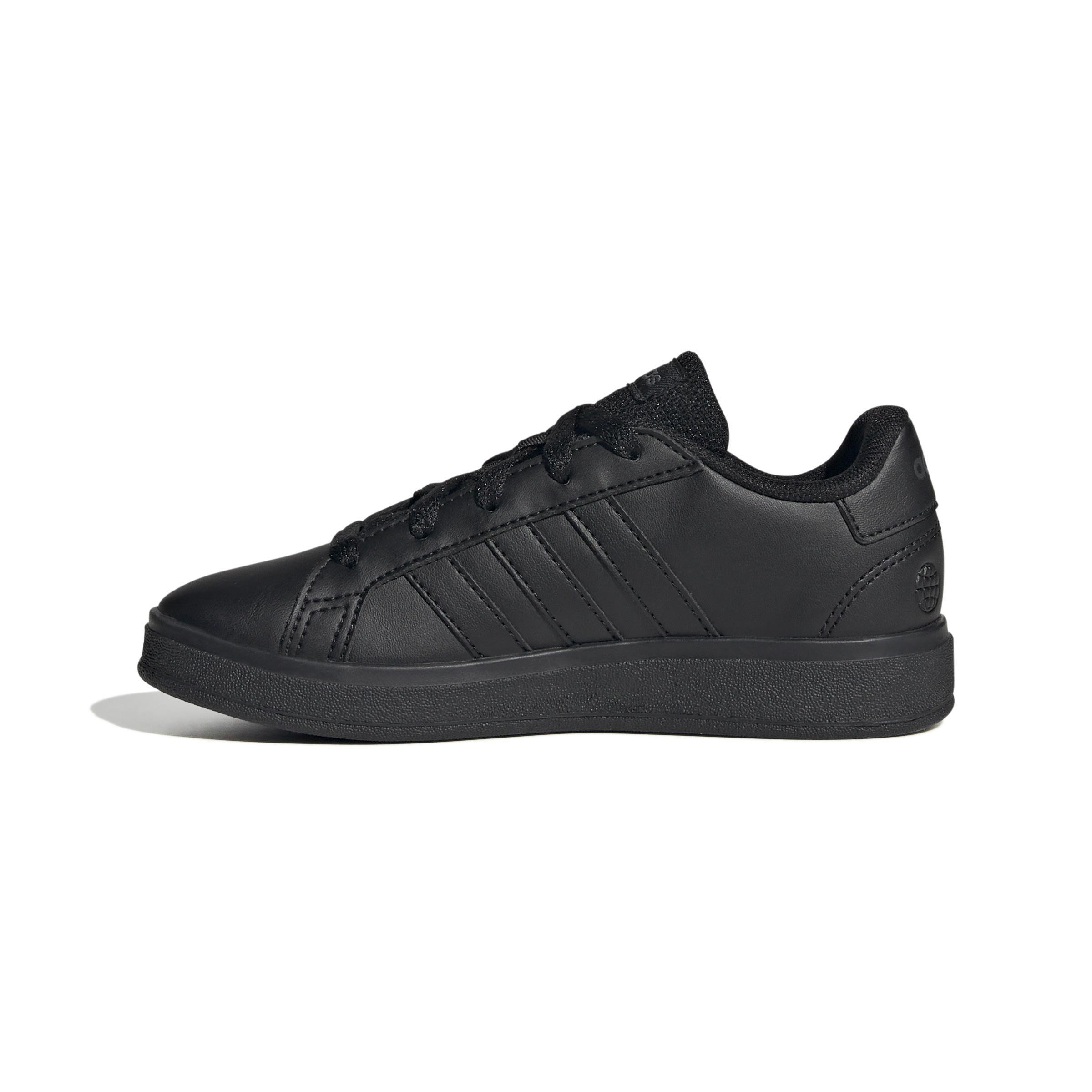 Unisex Kids Grand Court Lifestyle Tennis Lace-Up Shoes, Black, A901_ONE, large image number 10