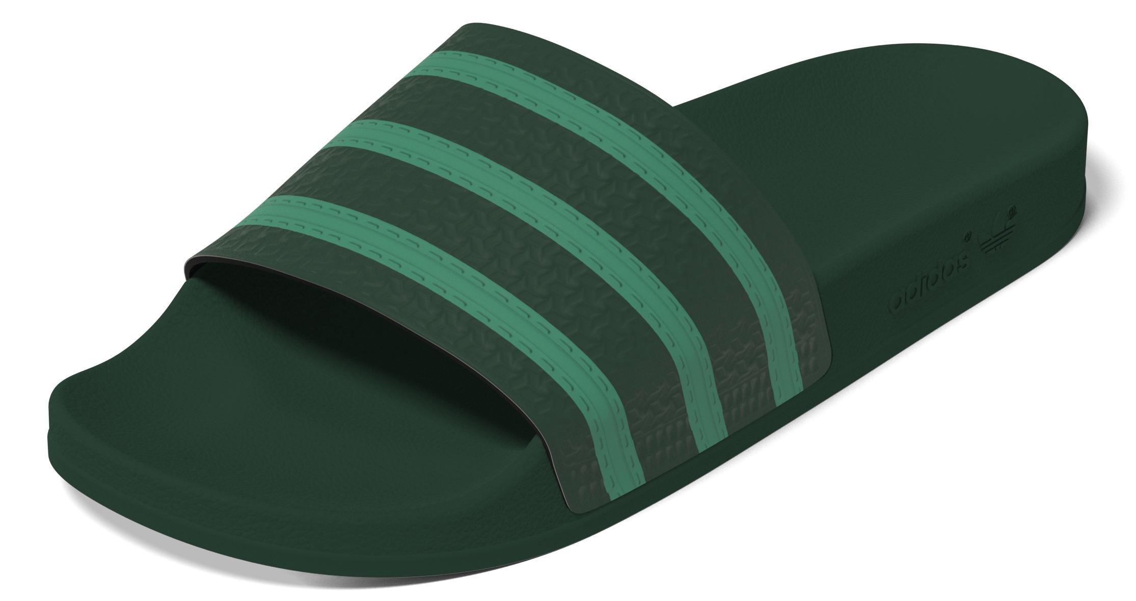 Adilette Slides, Green, A901_ONE, large image number 14