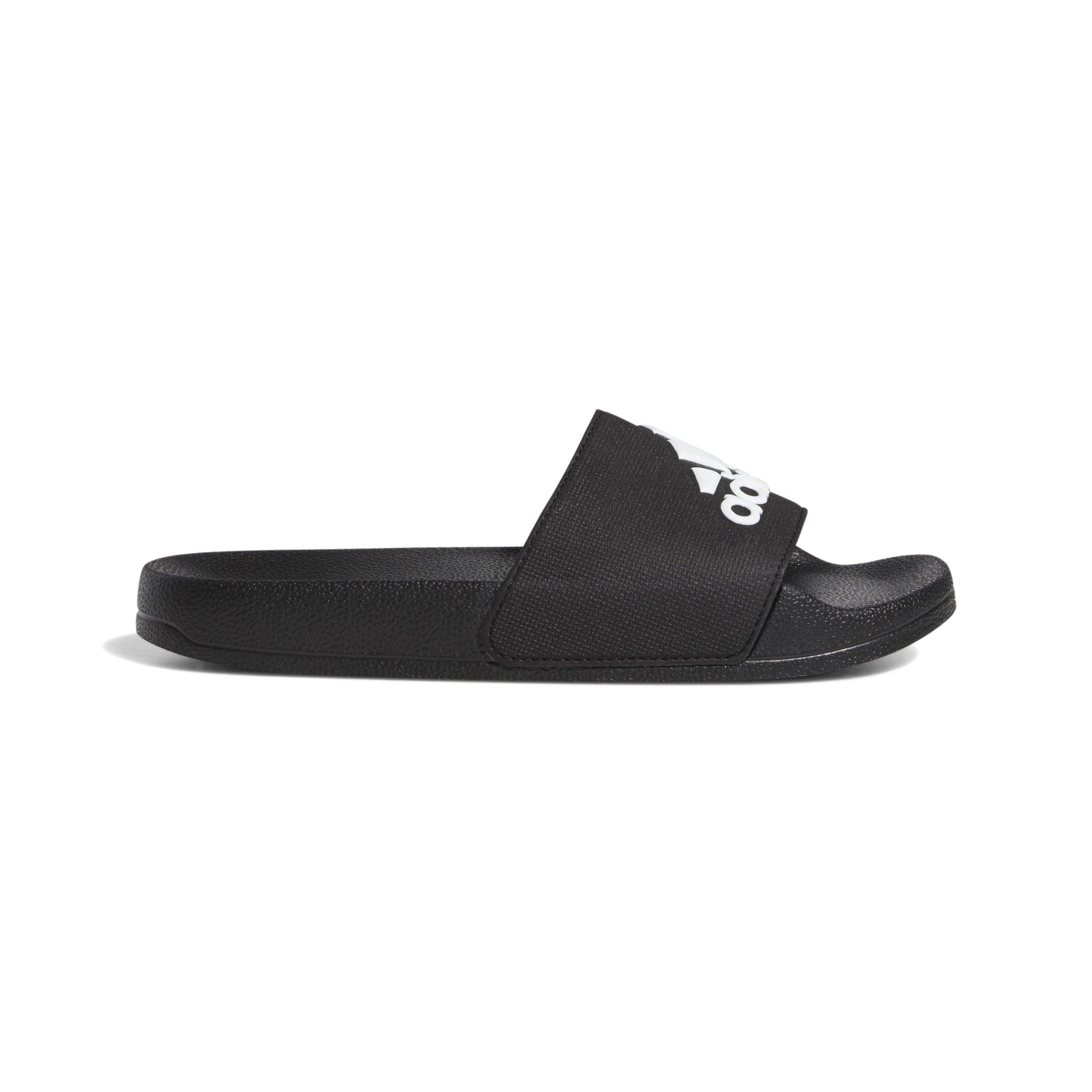 Unisex Kids Adilette Shower Slides, Black, A901_ONE, medium