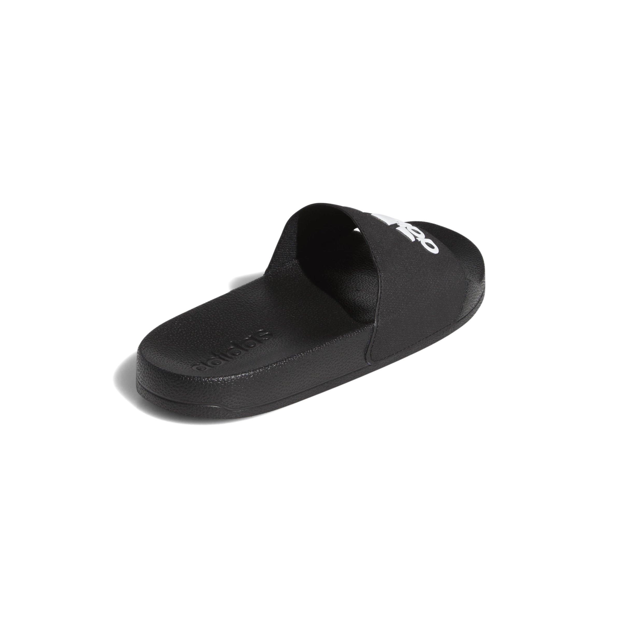 Unisex Kids Adilette Shower Slides, Black, A901_ONE, medium