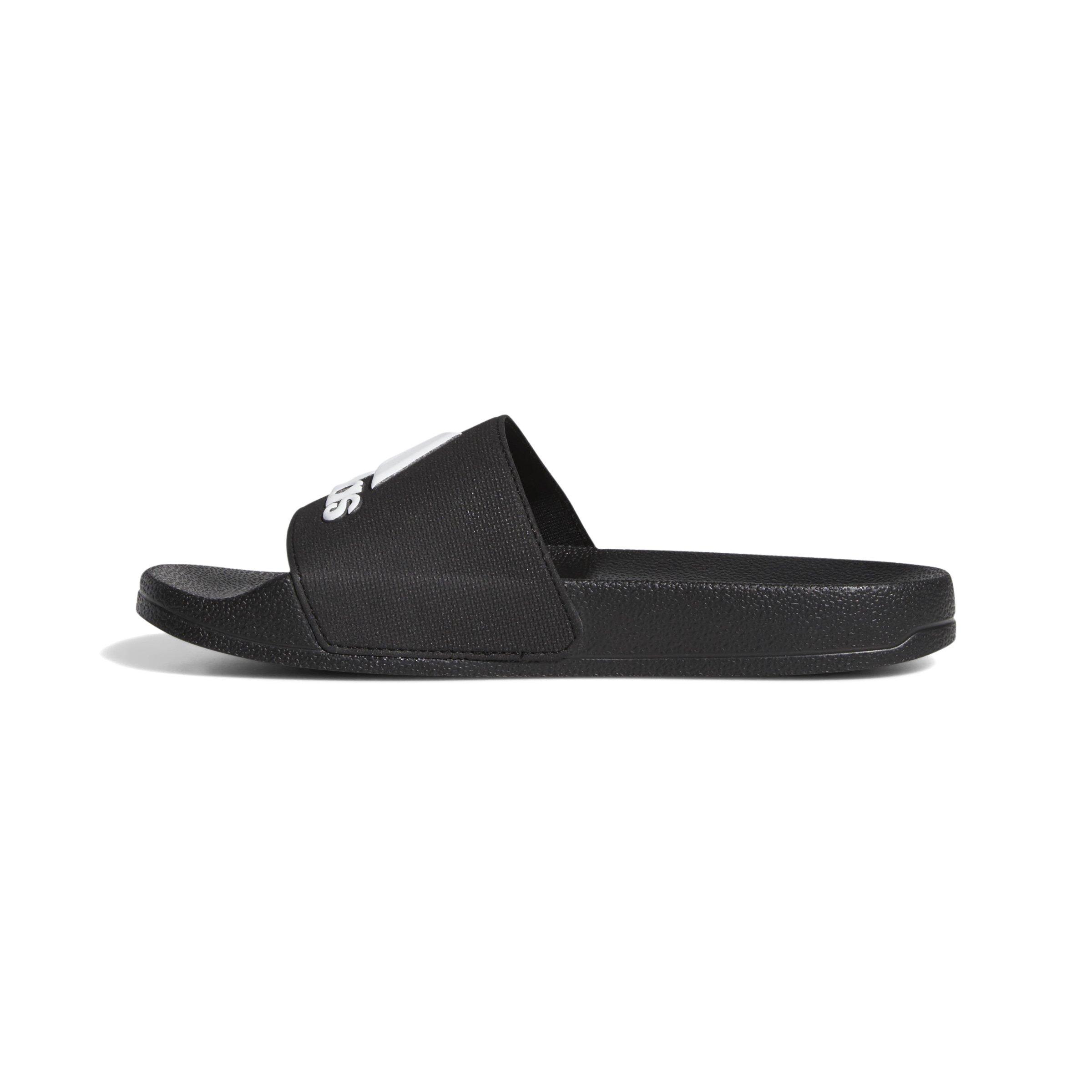 Unisex Kids Adilette Shower Slides, Black, A901_ONE, large image number 4