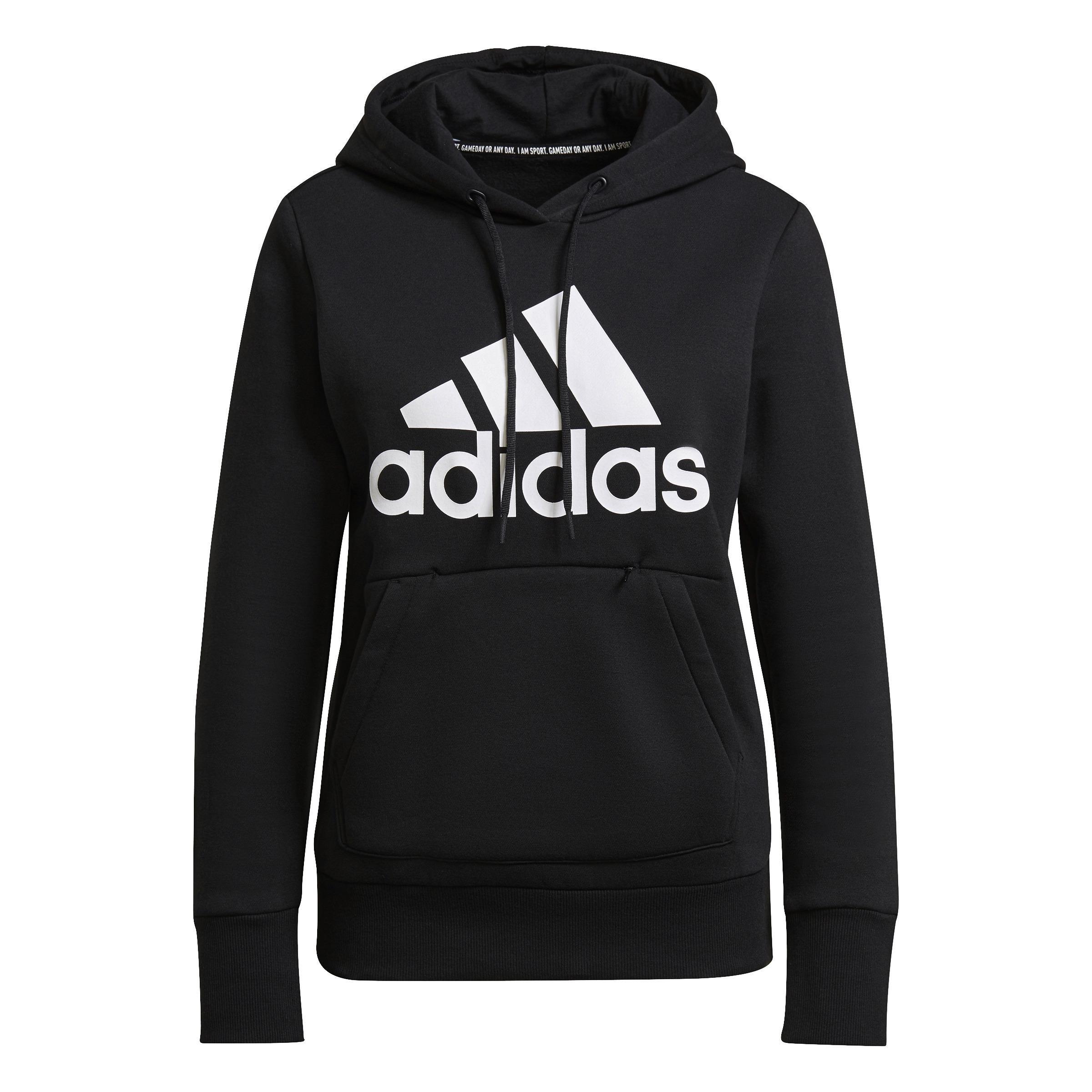 Badge Of Sport Hoodie Fleece Hoodie, Black, A901_ONE, large image number 0