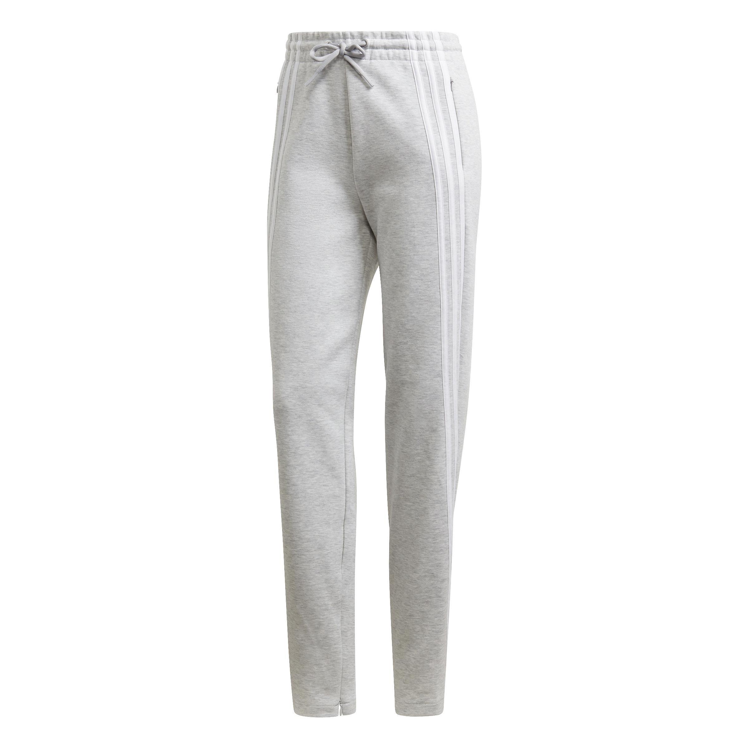 3-Stripes Doubleknit Zipper Tracksuit Bottoms, Grey, A901_ONE, large image number 0