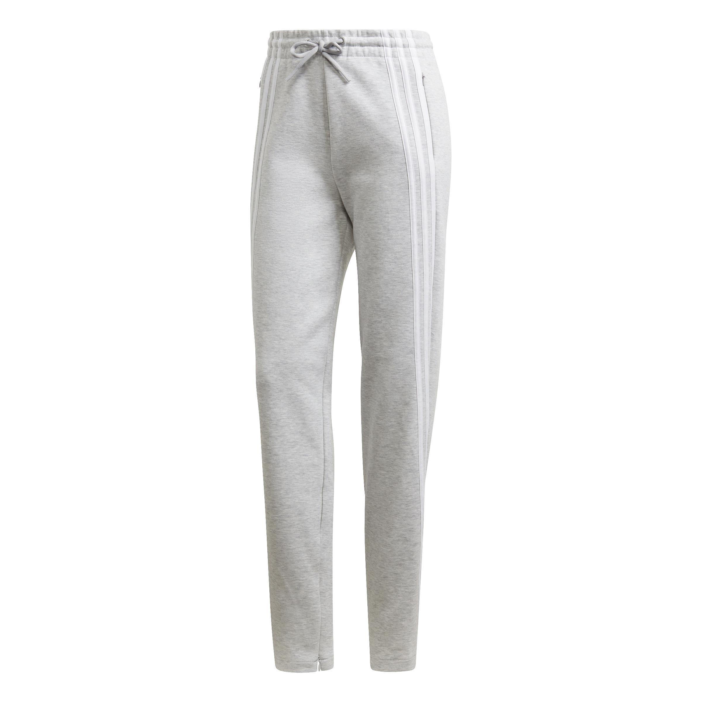 3-Stripes Doubleknit Zipper Tracksuit Bottoms, Grey, A901_ONE, large image number 1