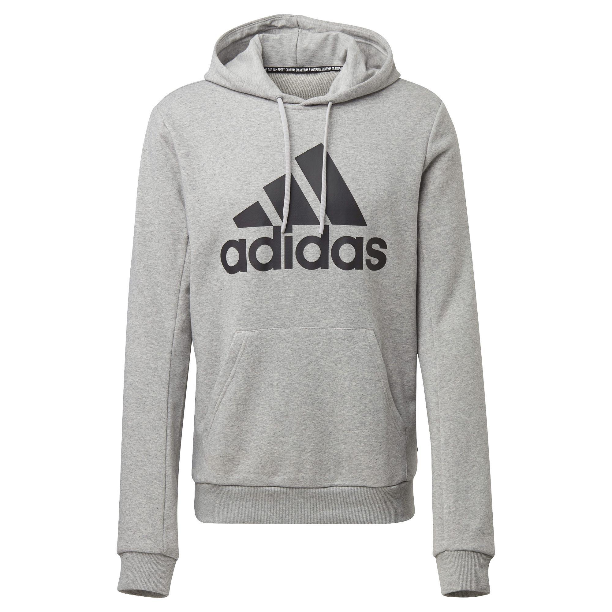 Men Badge Of Sport French Terry Hoodie, Grey, A901_ONE, large image number 0