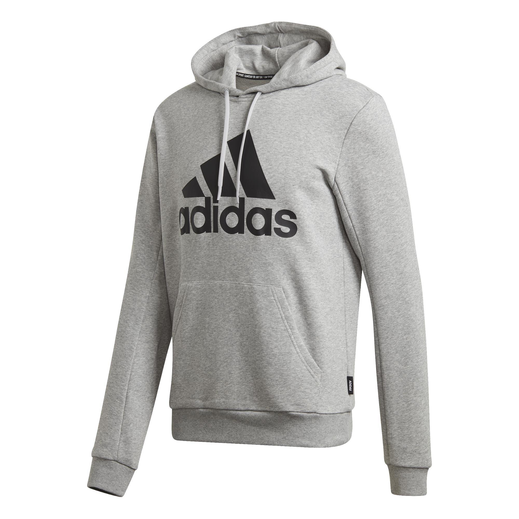 Men Badge Of Sport French Terry Hoodie, Grey, A901_ONE, large image number 4