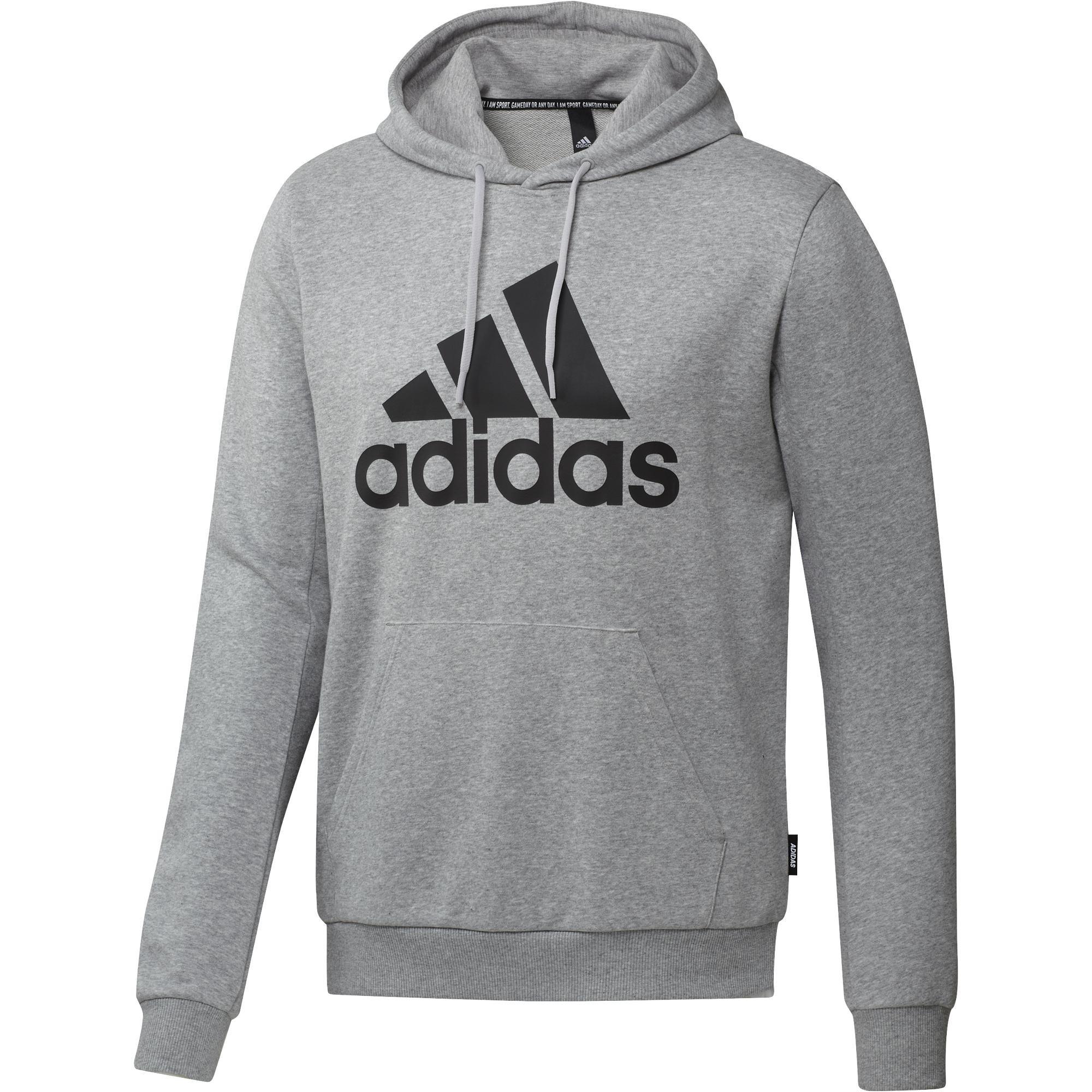 Men Badge Of Sport French Terry Hoodie, Grey, A901_ONE, large image number 7