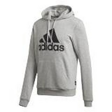 Men Badge Of Sport French Terry Hoodie, Grey, A901_ONE, large image number 9
