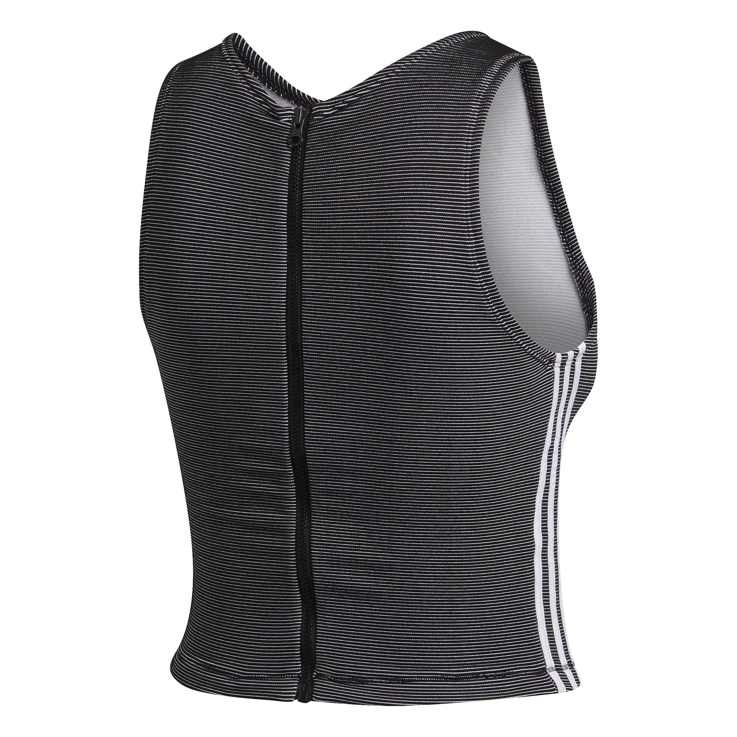 Zippable Ribbed Tank Top, Black, A901_ONE, large image number 1